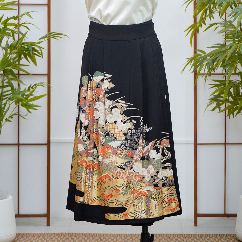 Premium On-hand: Black Hanbok Skirt | HS7978M | 2P