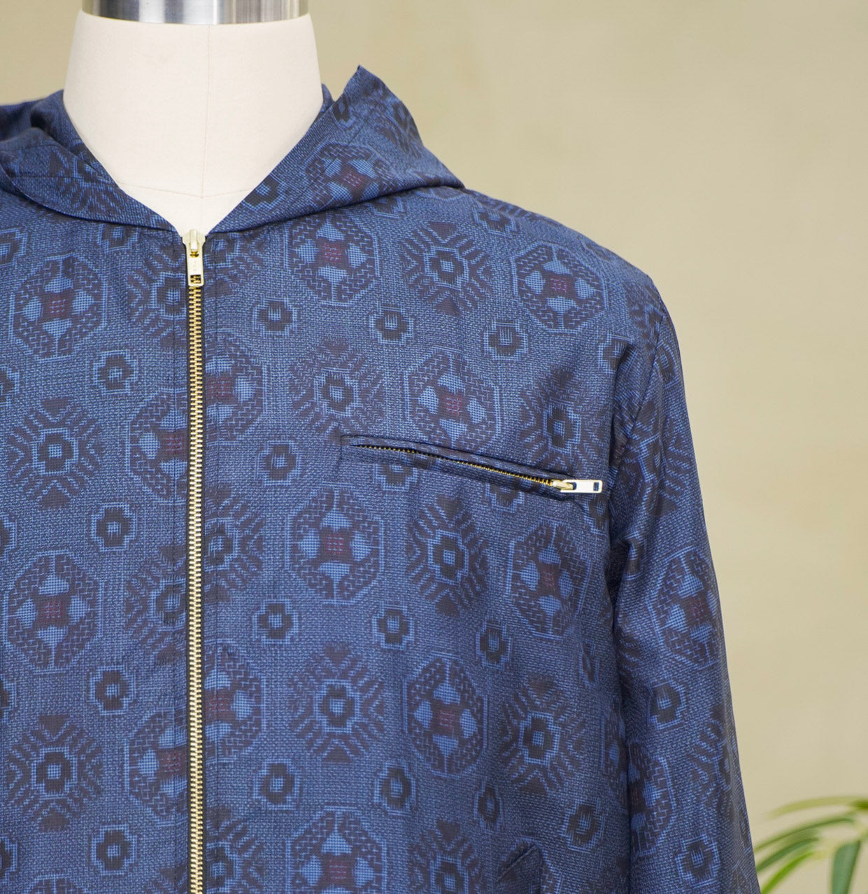 Premium On-hand: Blue Loose Fit Oshima Men's Bomber Jacket | LBJ8341M | Large