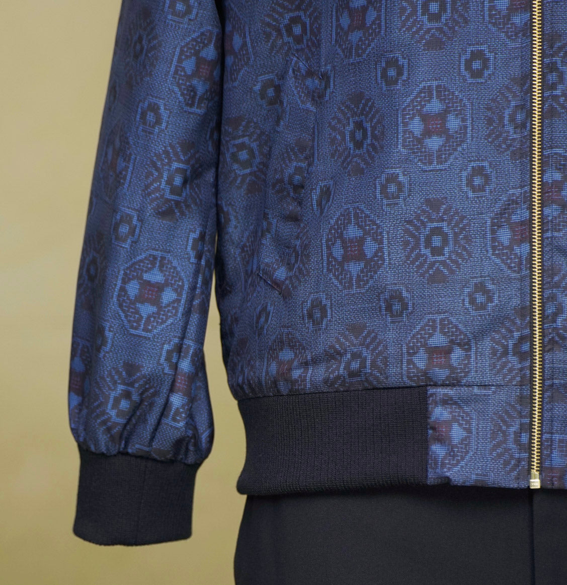 Premium On-hand: Blue Loose Fit Oshima Men's Bomber Jacket | LBJ8341M | Large