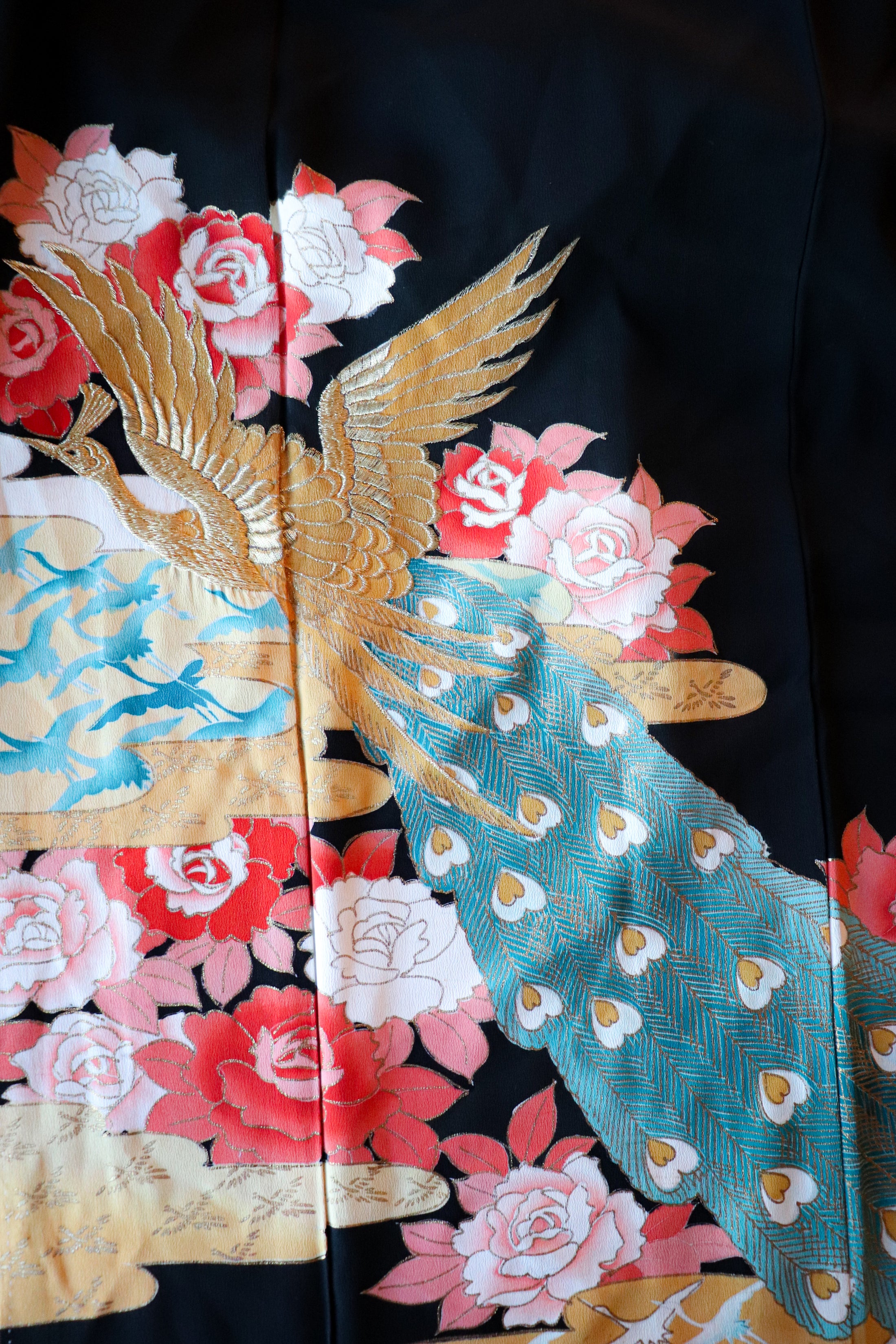 Valentine's Premium Fabric: Colorful Peacock