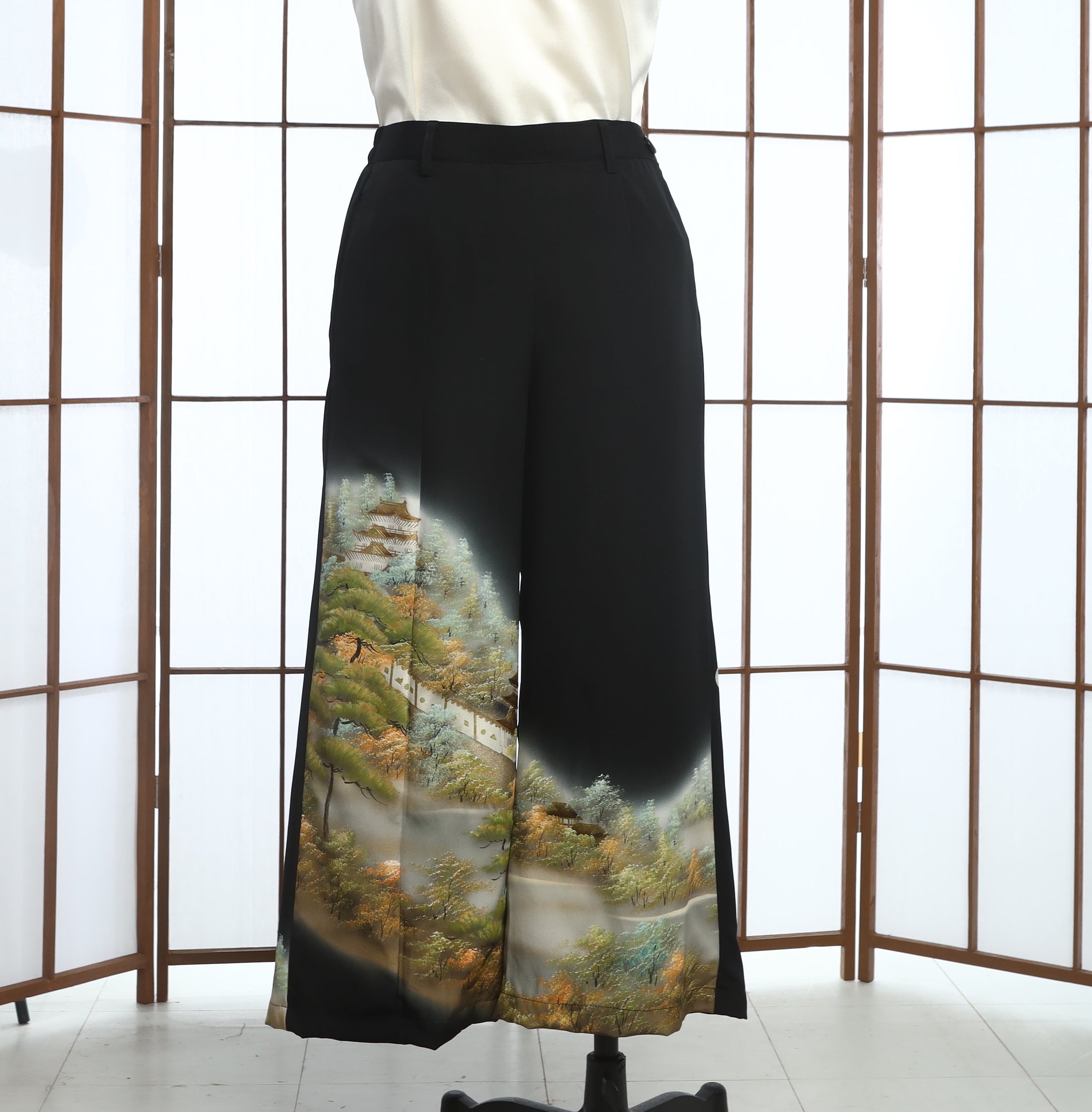 On-hand: Wide Leg Pants | 2XLB Black WLP6493