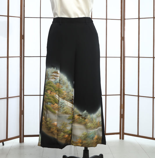 On-hand: Wide Leg Pants | 2XLB Black WLP6493