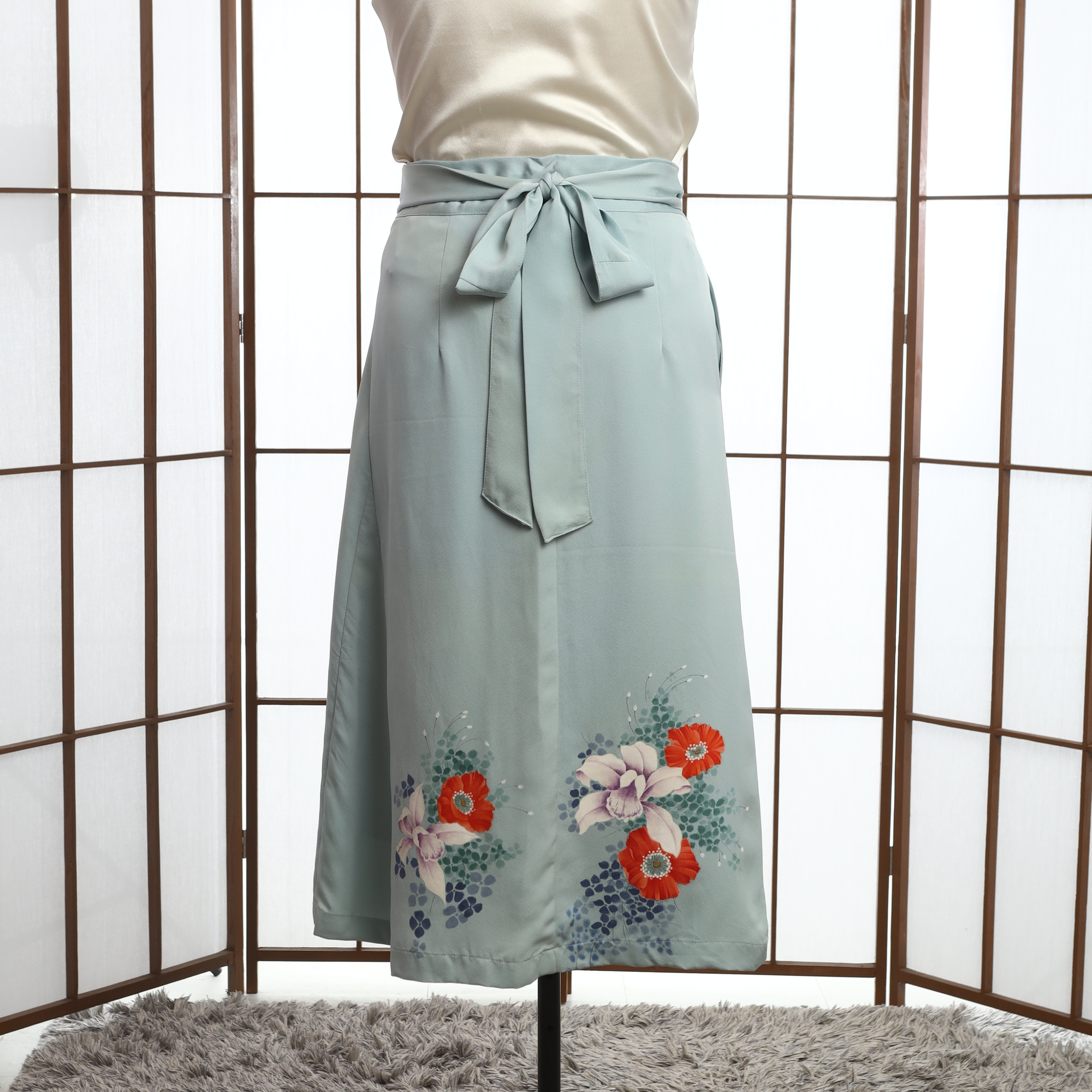 Premium On-hand: Blue Wrap skirt | WS7145Y | 2P