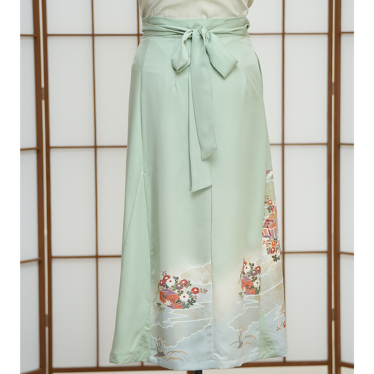 Premium On-hand: Green Wrap Skirt | WS7137Y | 1T