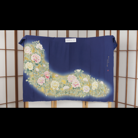 NALB Fabric: 0126NALB-09 | Navy flower