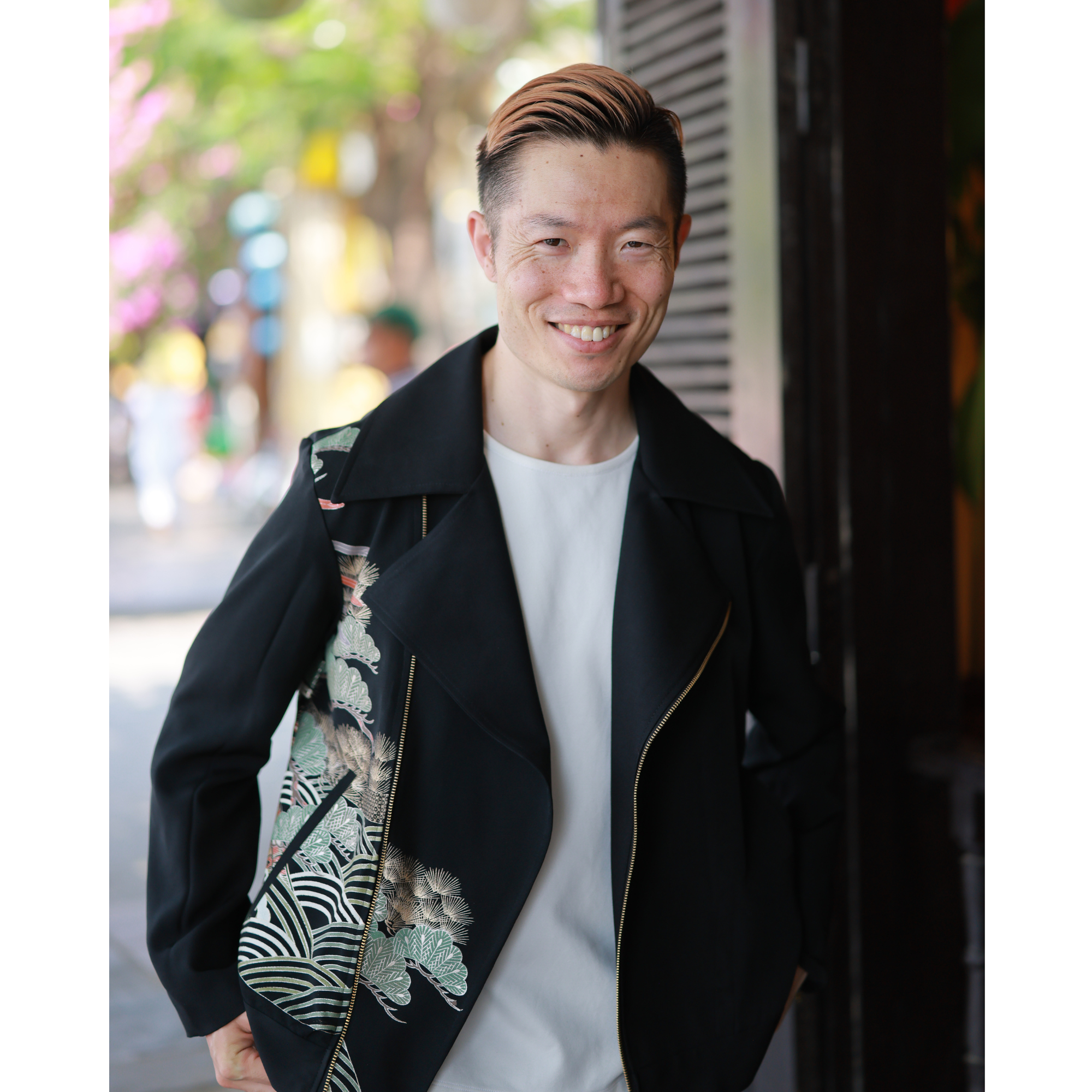 On-hand: Cashmere Cotton Biker Jacket | Black Midnight