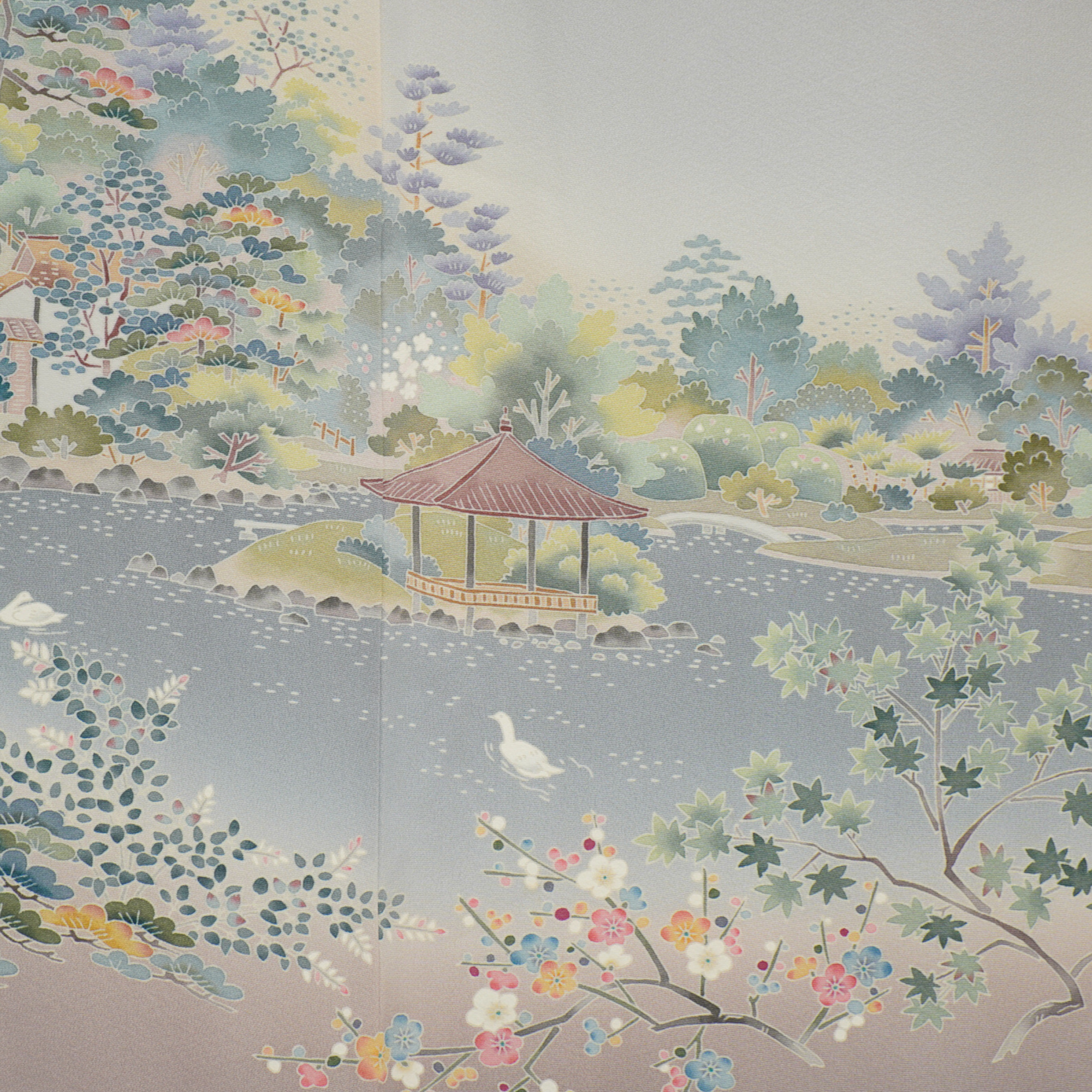 6.28 Premium Yuzen Chiku Fabric: 0603_05 | Serene Pavilion