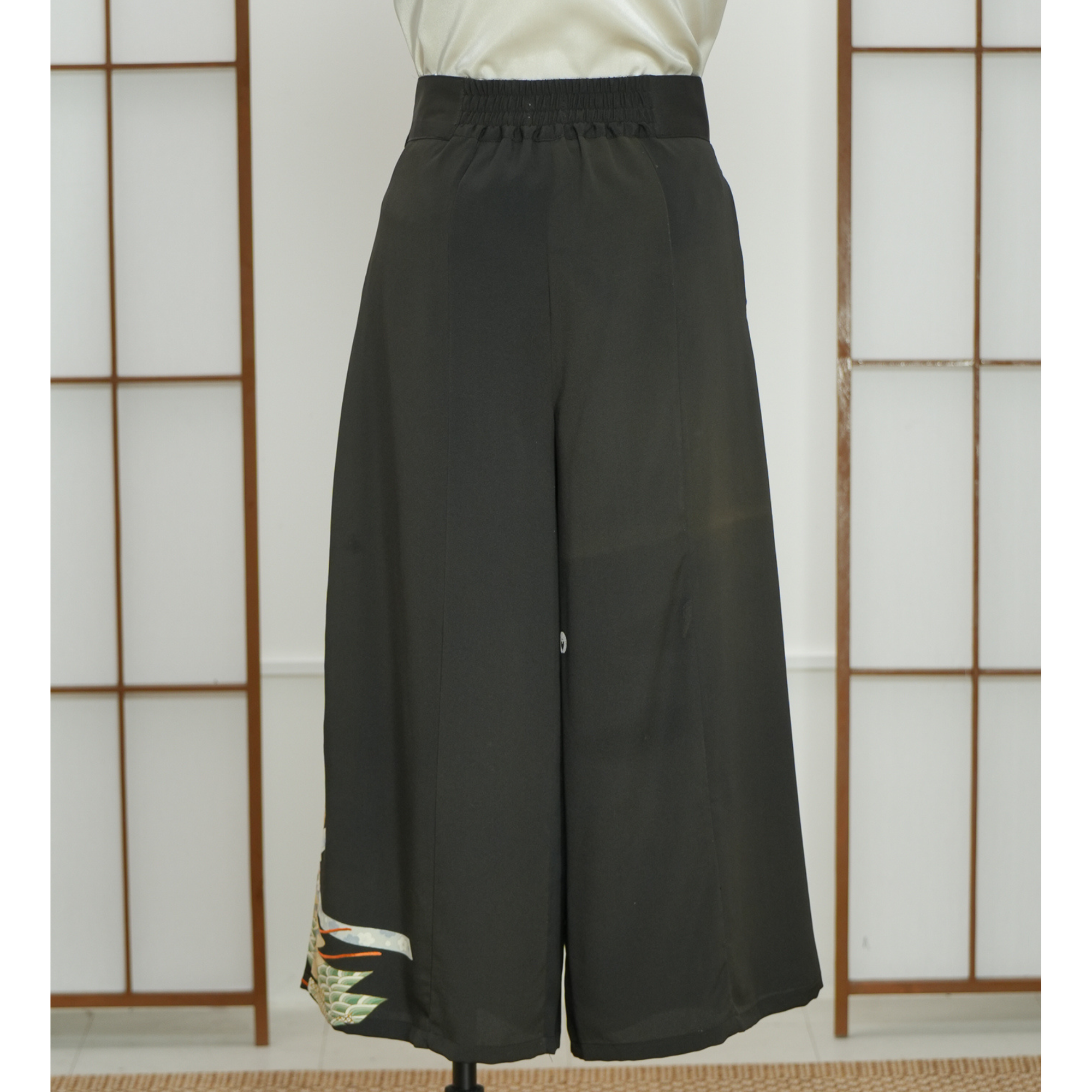 Premium On-hand: Black Palazzo Pants | 2XLB | PP7844A | with discoloration