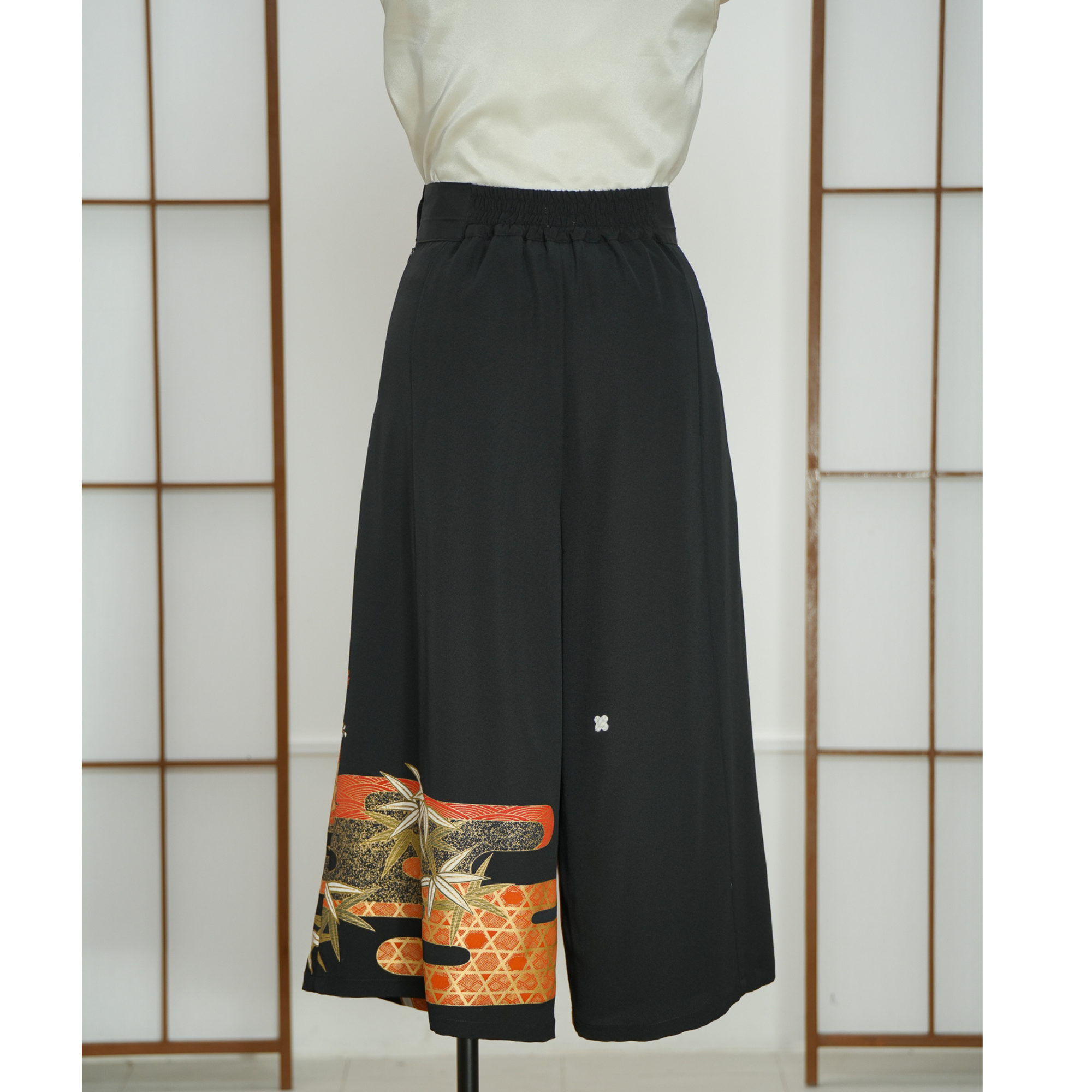 Premium On-hand: Black Palazzo Pants | 3XLB | PP7843A - with gold elements!