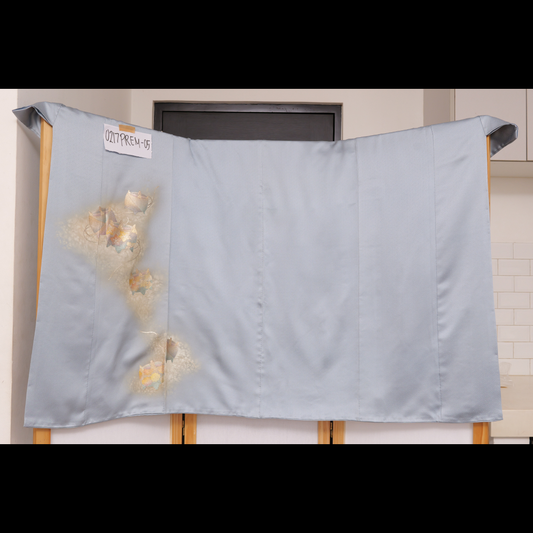 Premium Fabric: 0217PREM-05 | Elegant blue with gold embossed