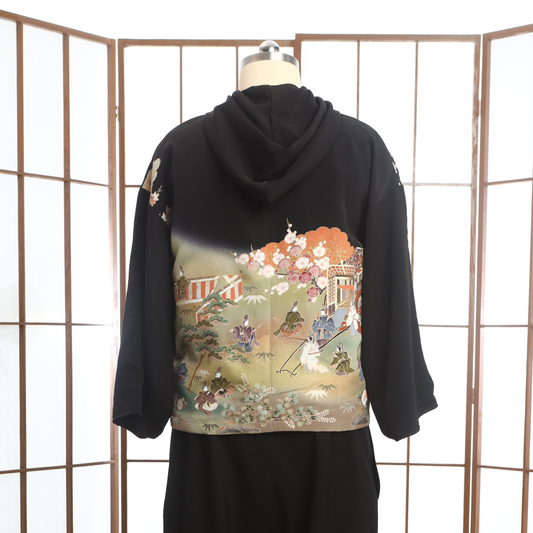 Premium On-hand: Black Hoodie With Zipper | HWZ6223Y