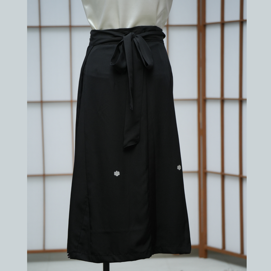 Premium On-hand: Black Wrap Skirt | 2P | WS6323