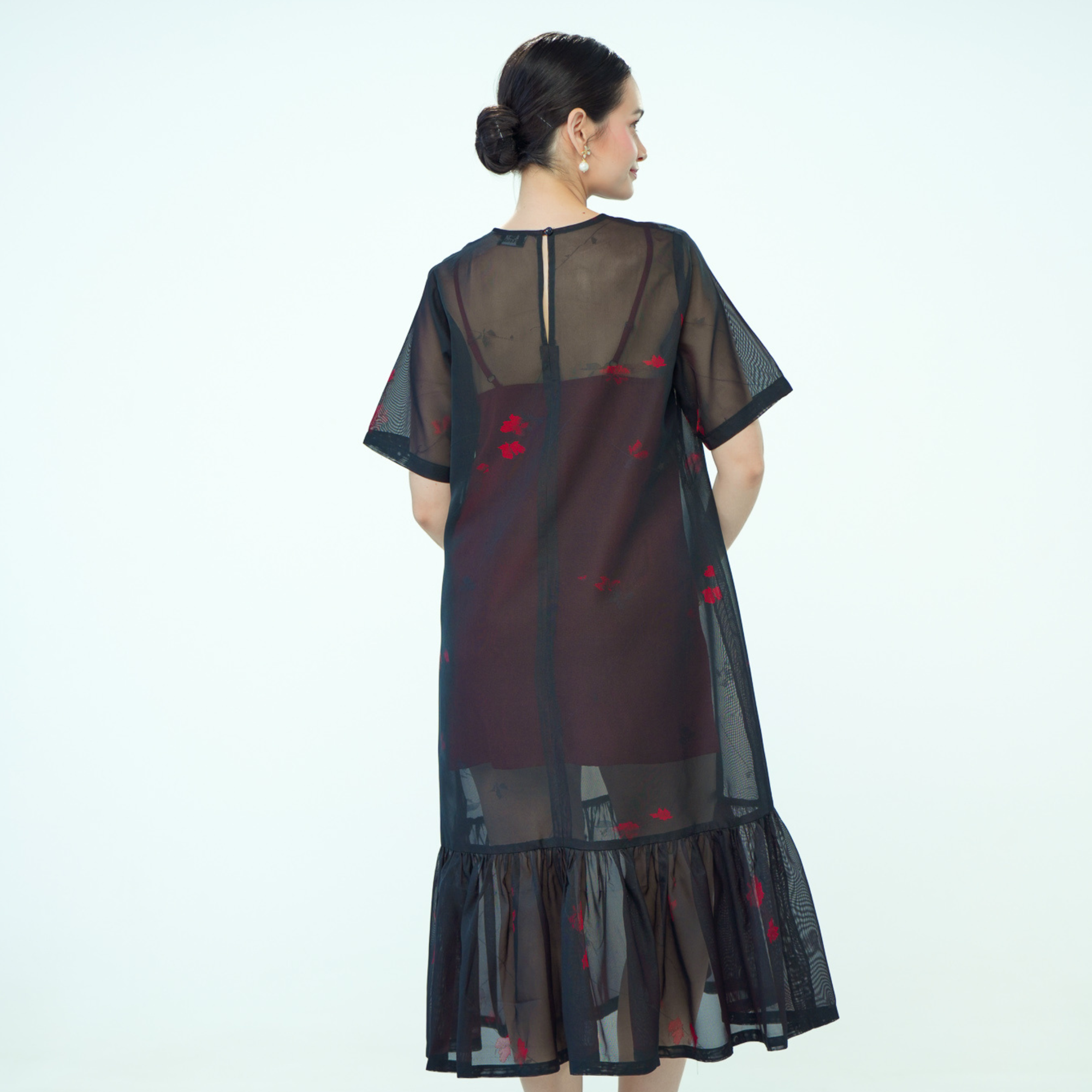 On-hand item: Black See-through Overlay Dress