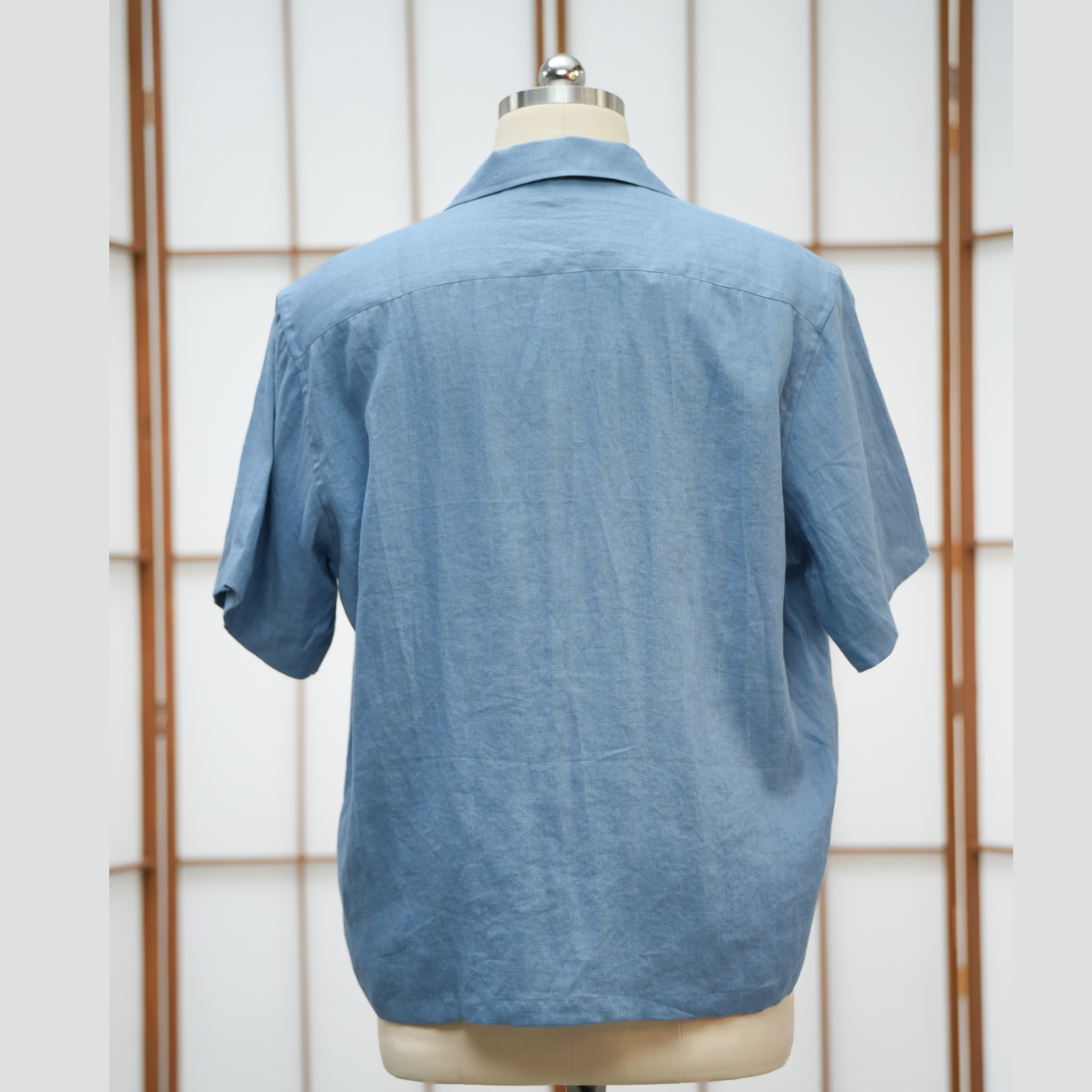 Premium On-hand: Blue Men's Linen Polo | LP7133 | L