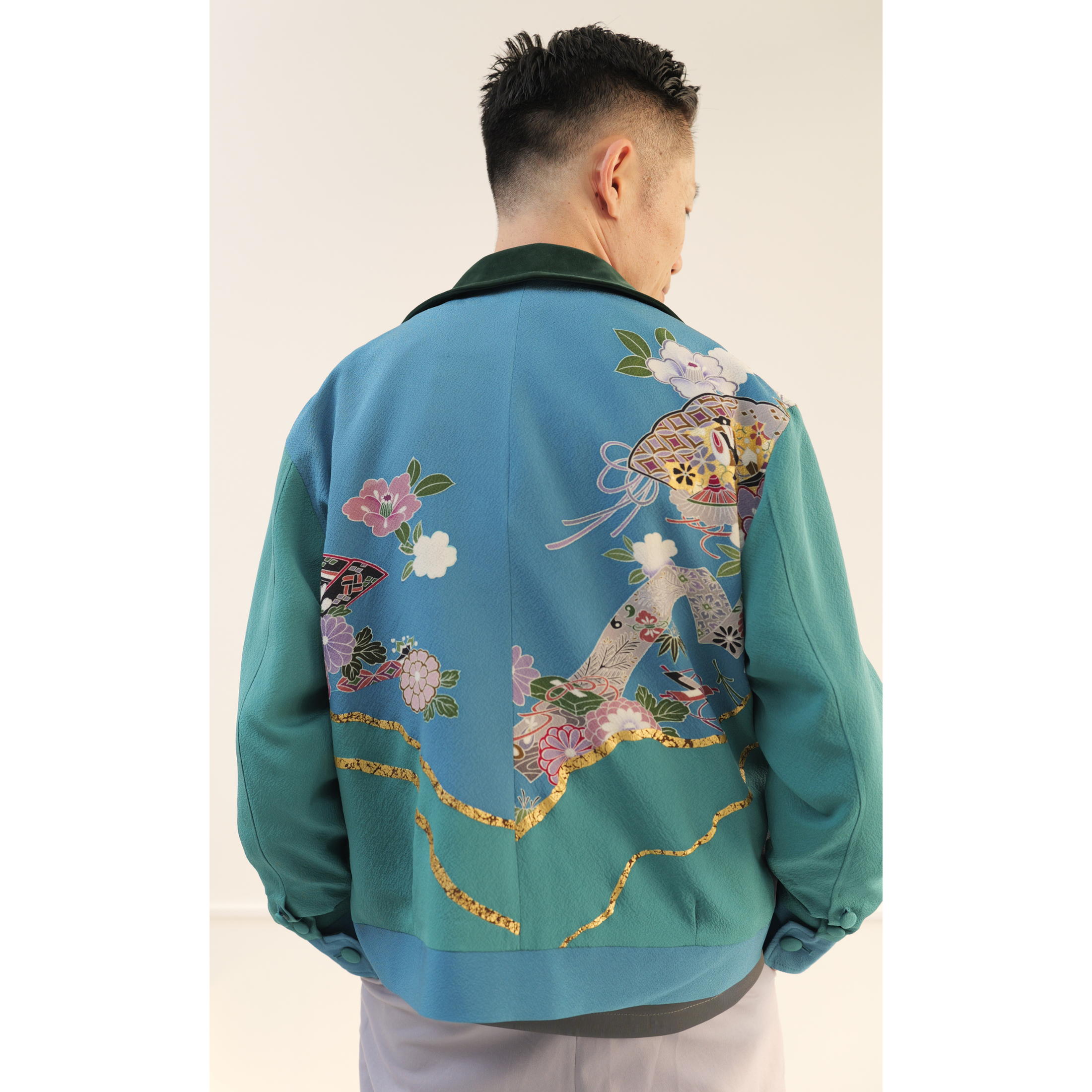 On-hand item: Zipped Up Jacket Green with flowers