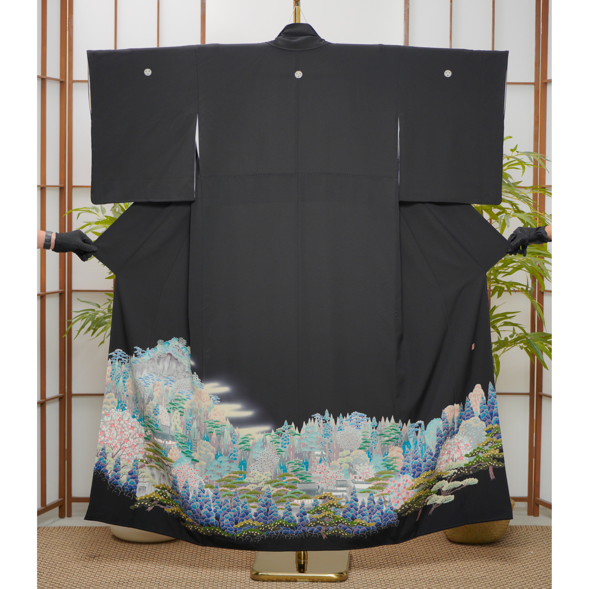 6.28 Premium Yuzen Sho Fabric: 0603_03 | Azure Vista