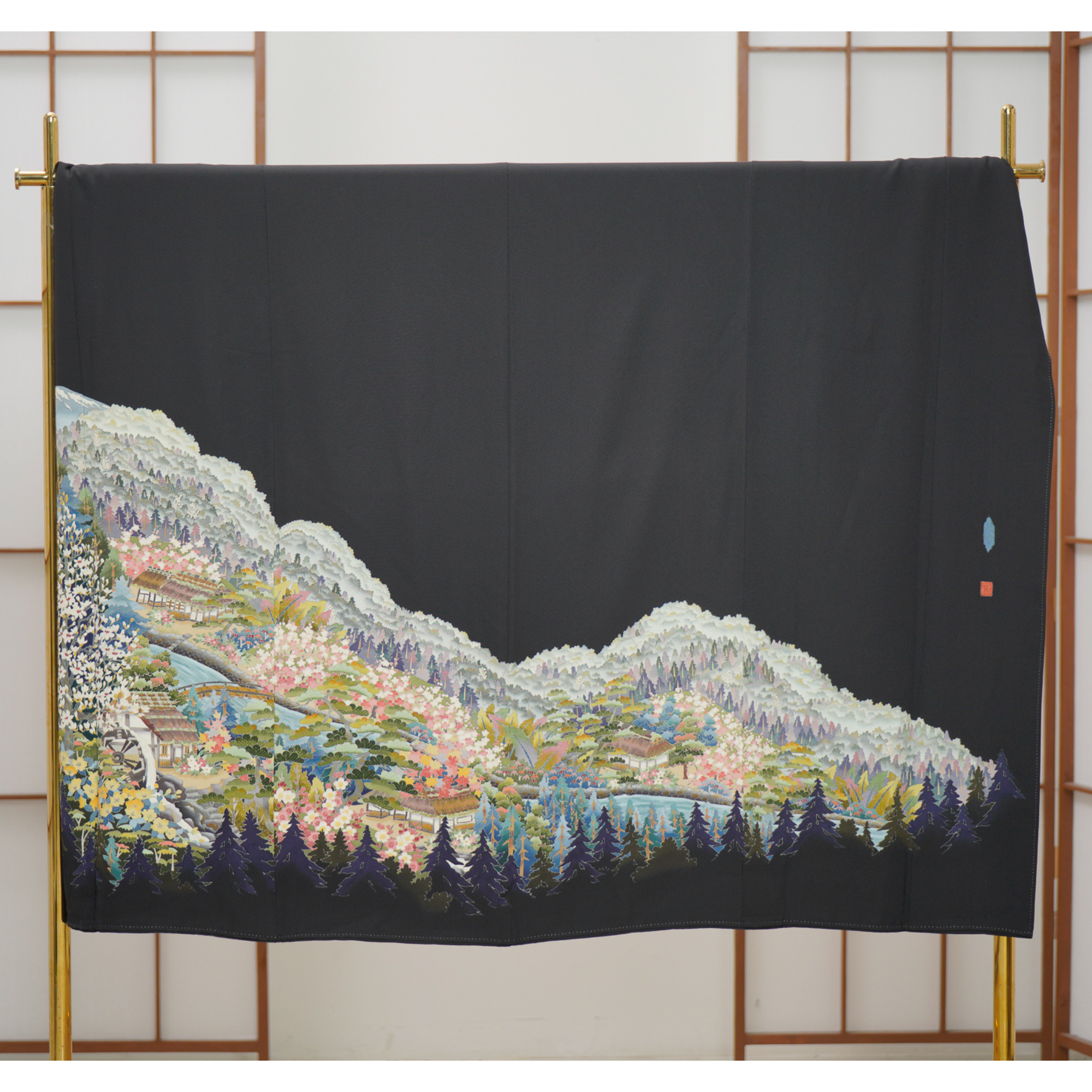 [Kaga Yuzen] Premium Sho Fabric: 0603_04 | Enchanted Hamlet