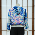Load image into Gallery viewer, Premium On-hand: Blue flower Bomber Jacket with Hoodie | XLB | BJH7299Ml

