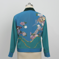 Load image into Gallery viewer, On-hand item: Zipped Up Jacket Green with flowers
