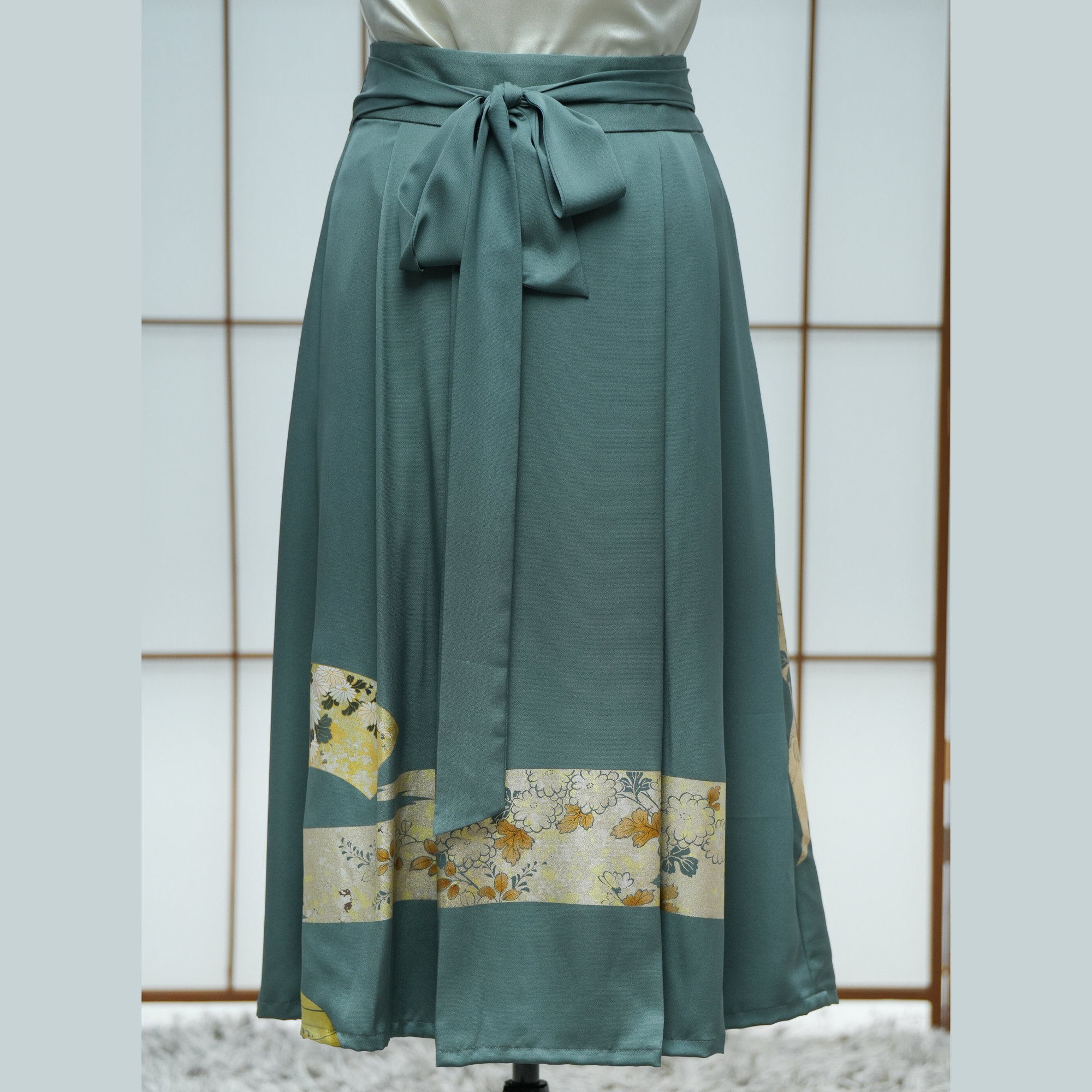 Premium On-hand: Emerald color Hanbok Skirt | HS7082 | 2P
