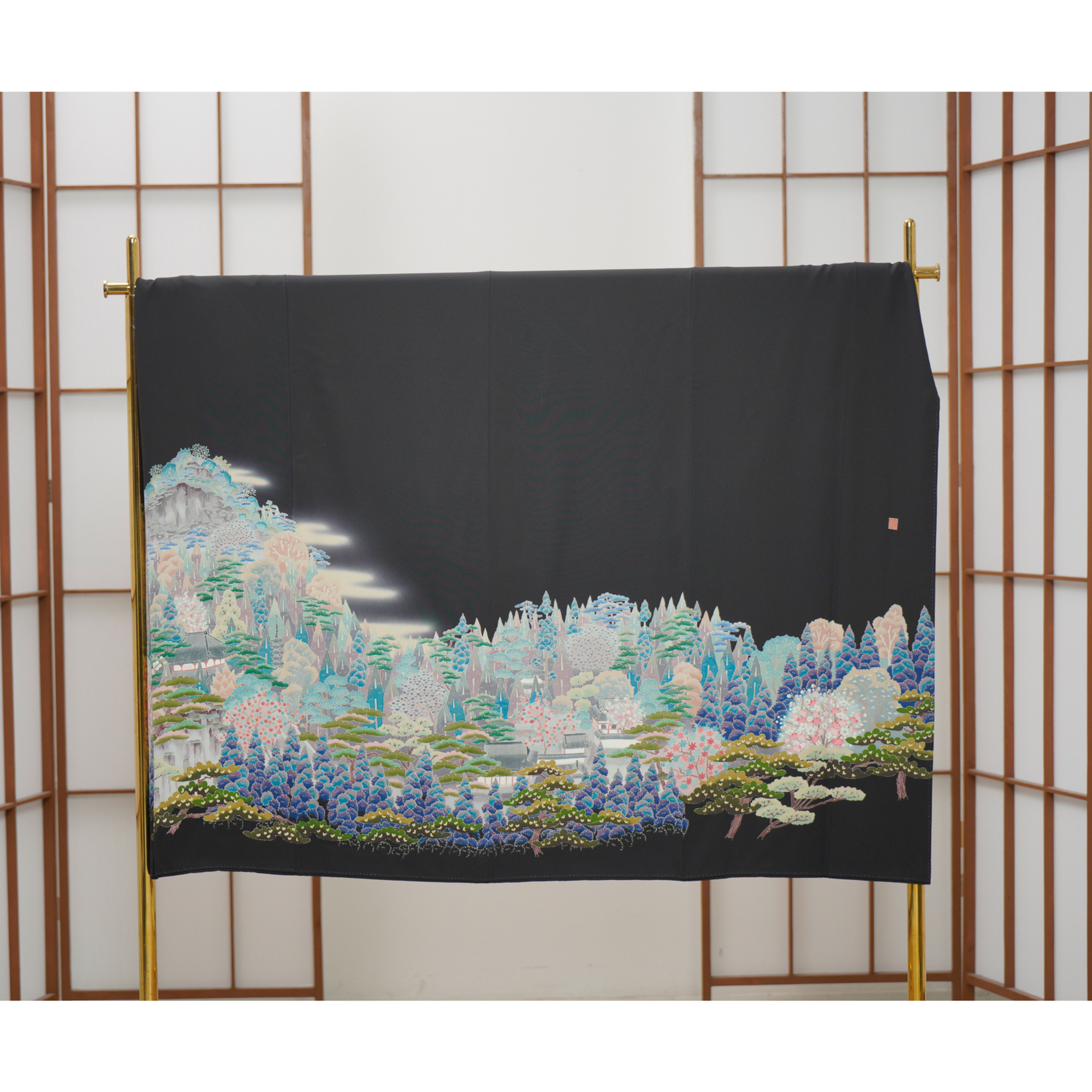 6.28 Premium Yuzen Sho Fabric: 0603_03 | Azure Vista