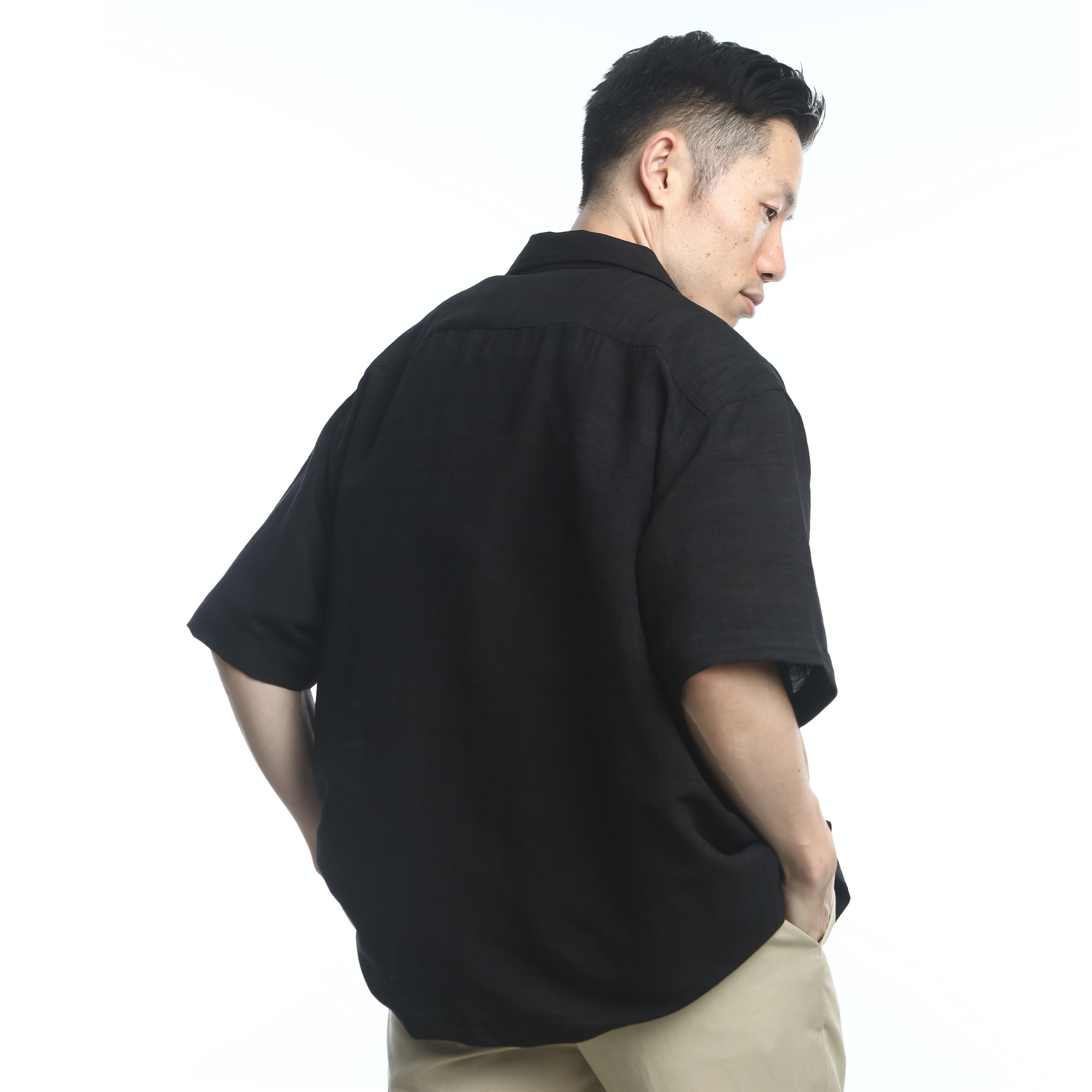 On-hand: Men's Patchwork Silk Polo SP6870