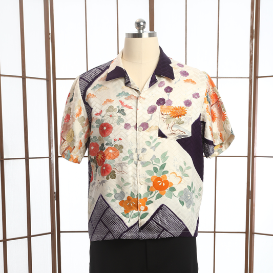 On-hand: Aloha shirt | AS7473 | Cream Florals L