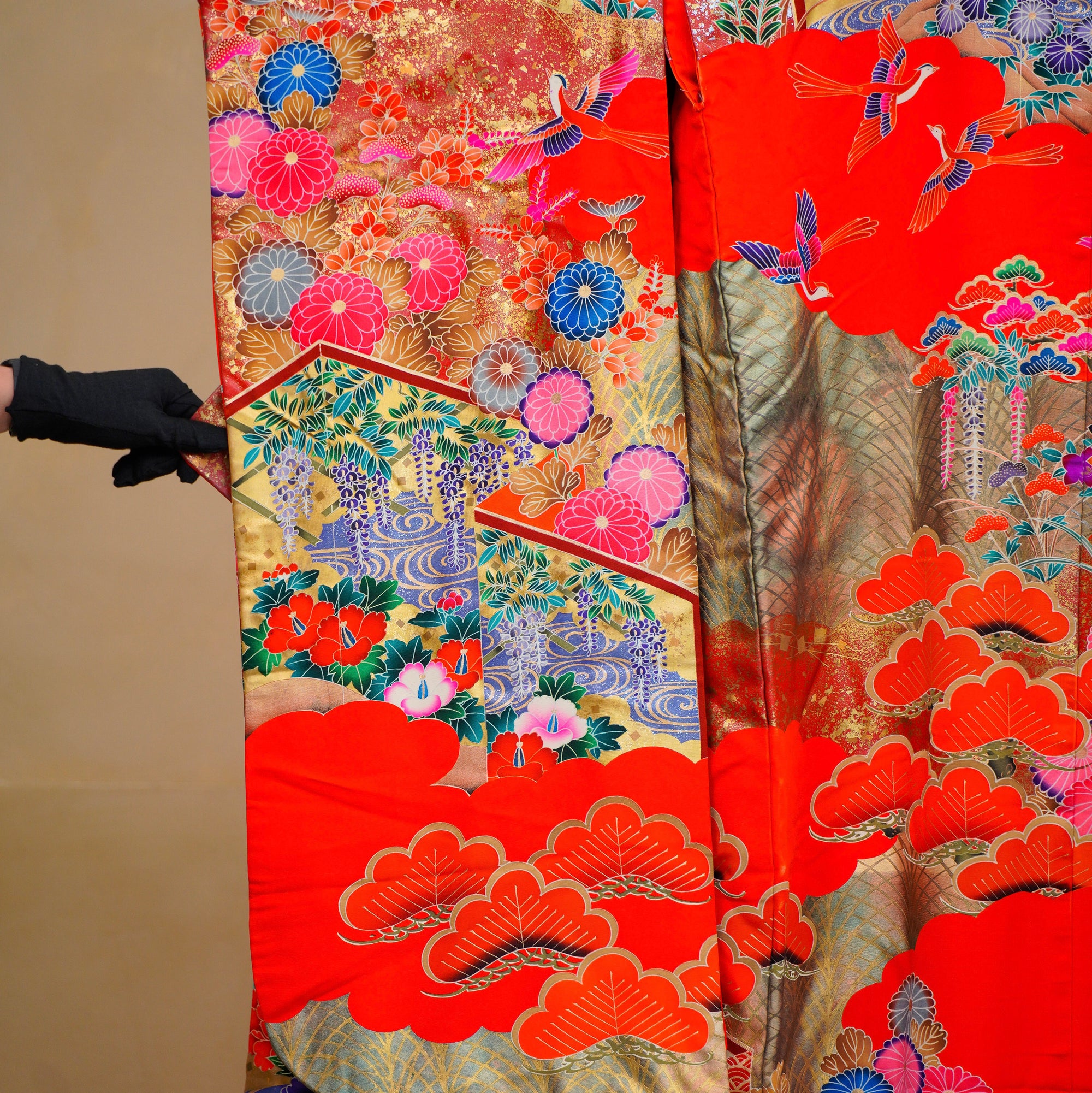 Coming Soon - Premium Uchikake Fabric: 0714_18 | Crimson Splendor