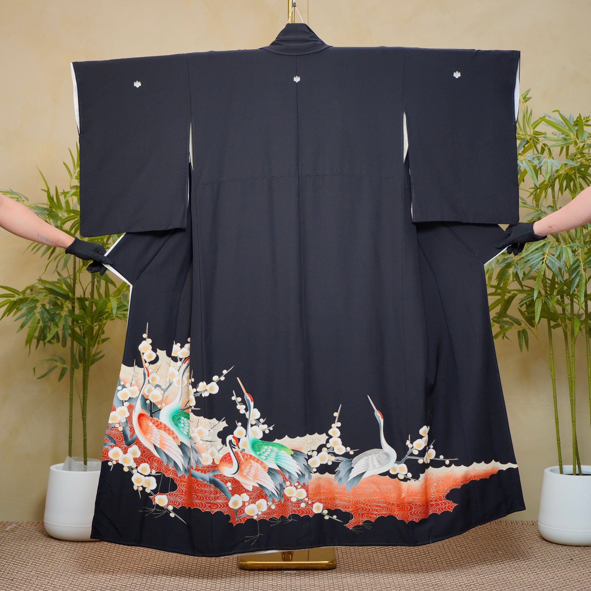 Bai Fabric: 0717_54 | Cranes and Blossom