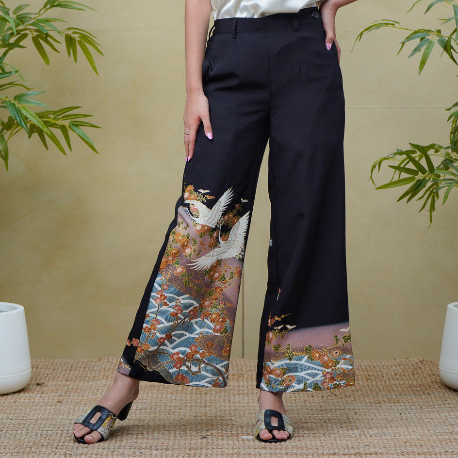 (RH) On-hand: Black Wide Leg Pants | WLP5534 | MA