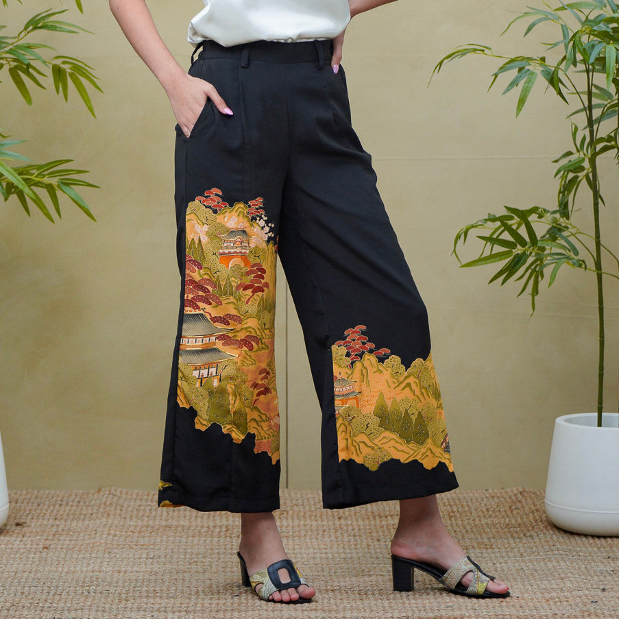 (RH) On-hand: Black Wide Leg Pants | WLP2217 | LB