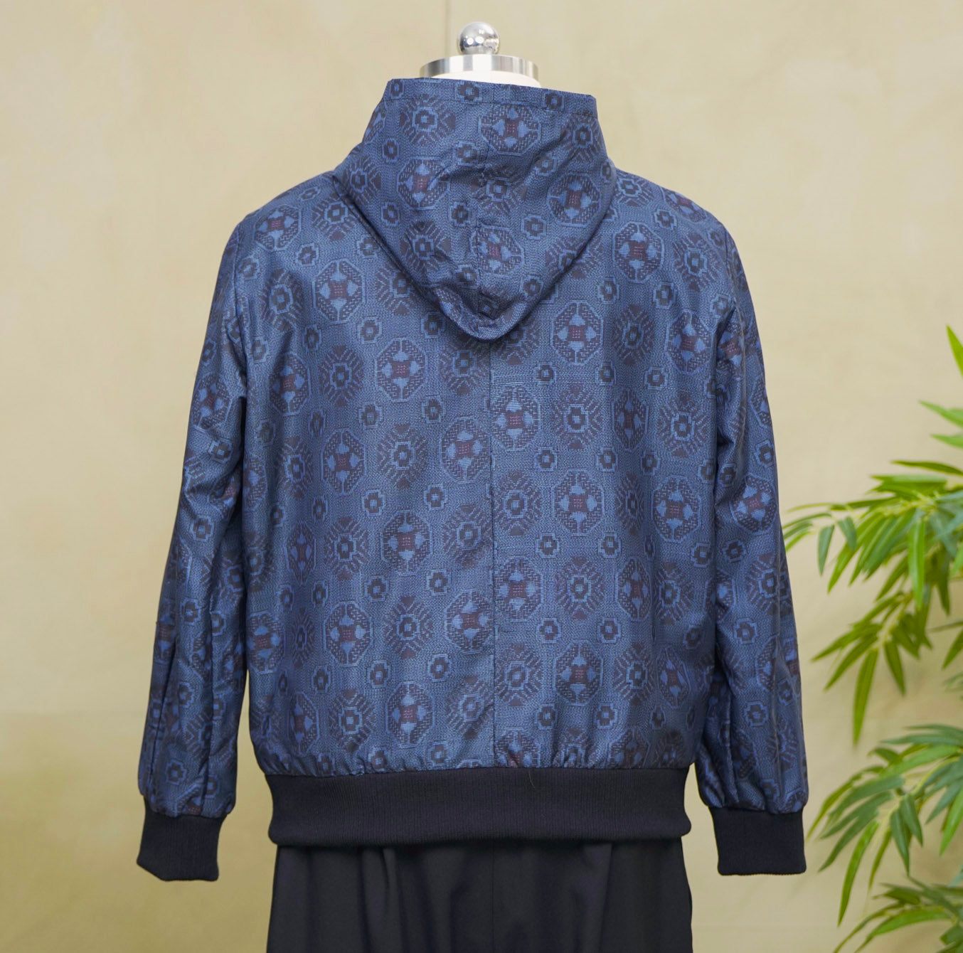 Premium On-hand: Blue Loose Fit Oshima Men's Bomber Jacket | LBJ8341M | Large