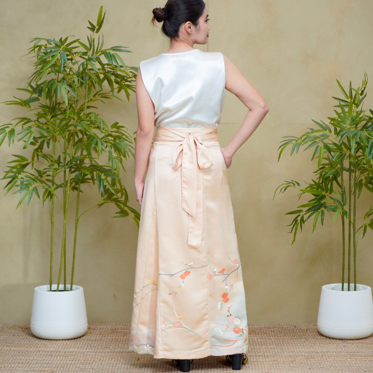 Premium On-hand: Cream Wrap Skirt | 1T | WS8389Y