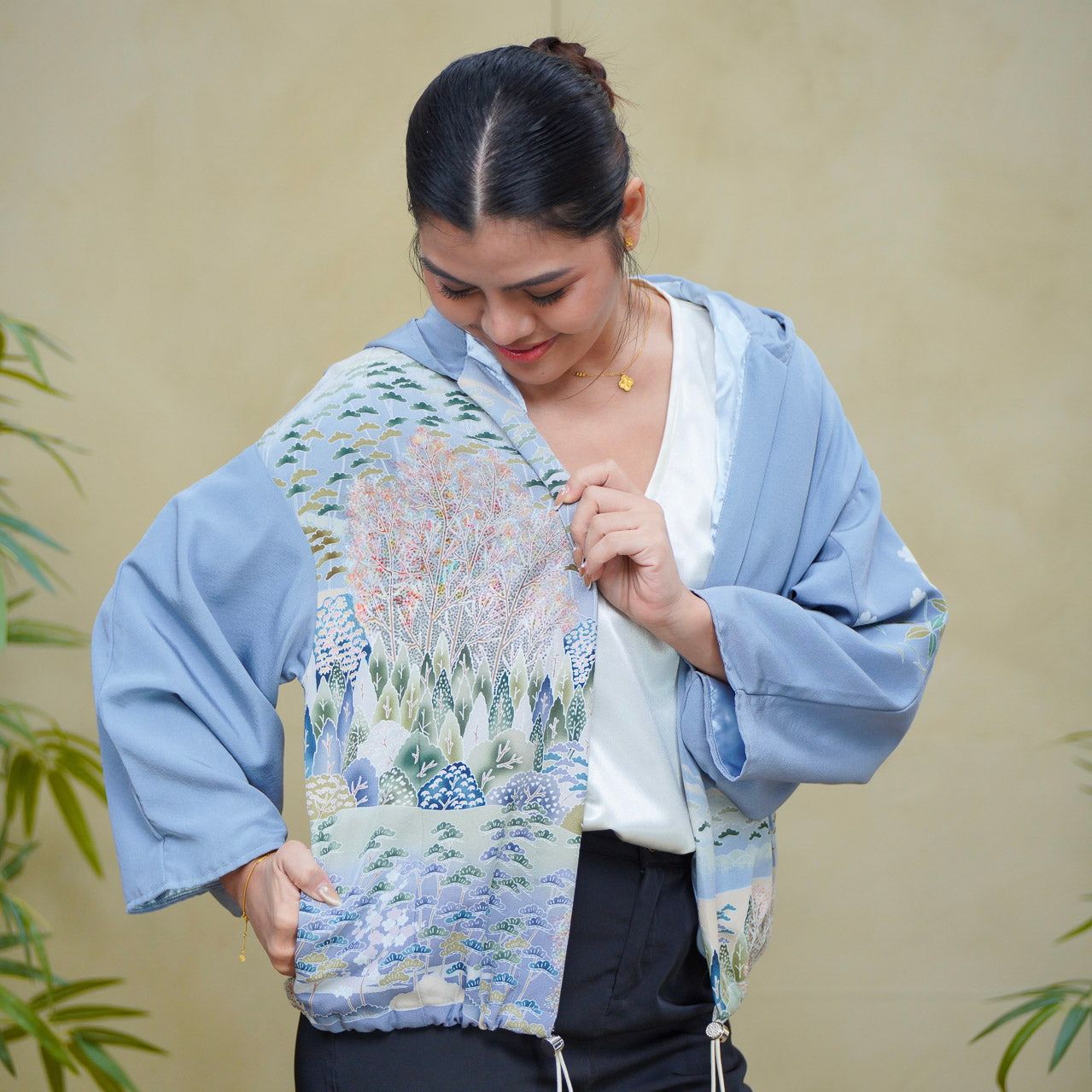 Premium On-hand item: Blue Kodomo Hoodie | HK8281Y | Small