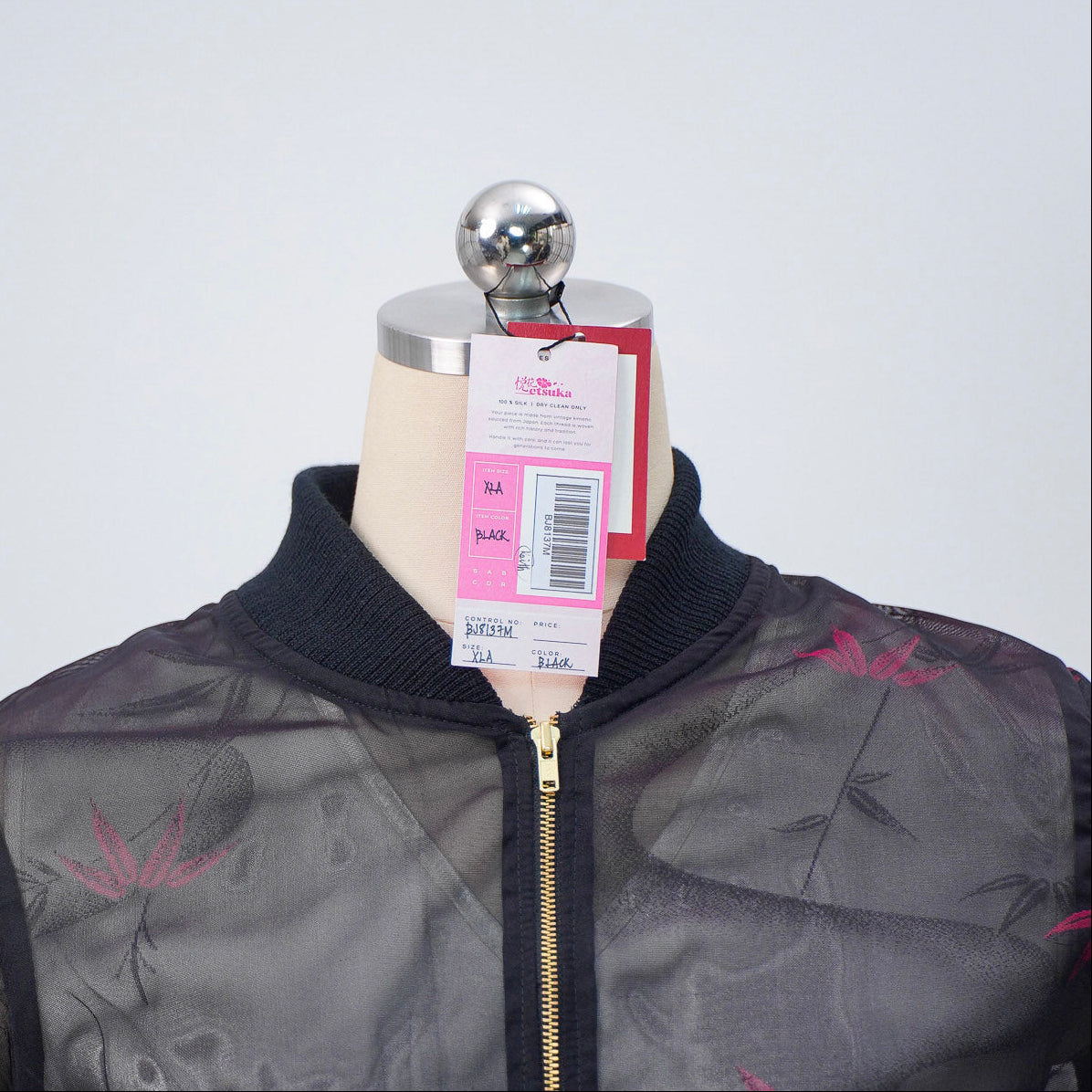 Premium On-hand: Black See-through Bomber Jacket | BJ8137M | XLA