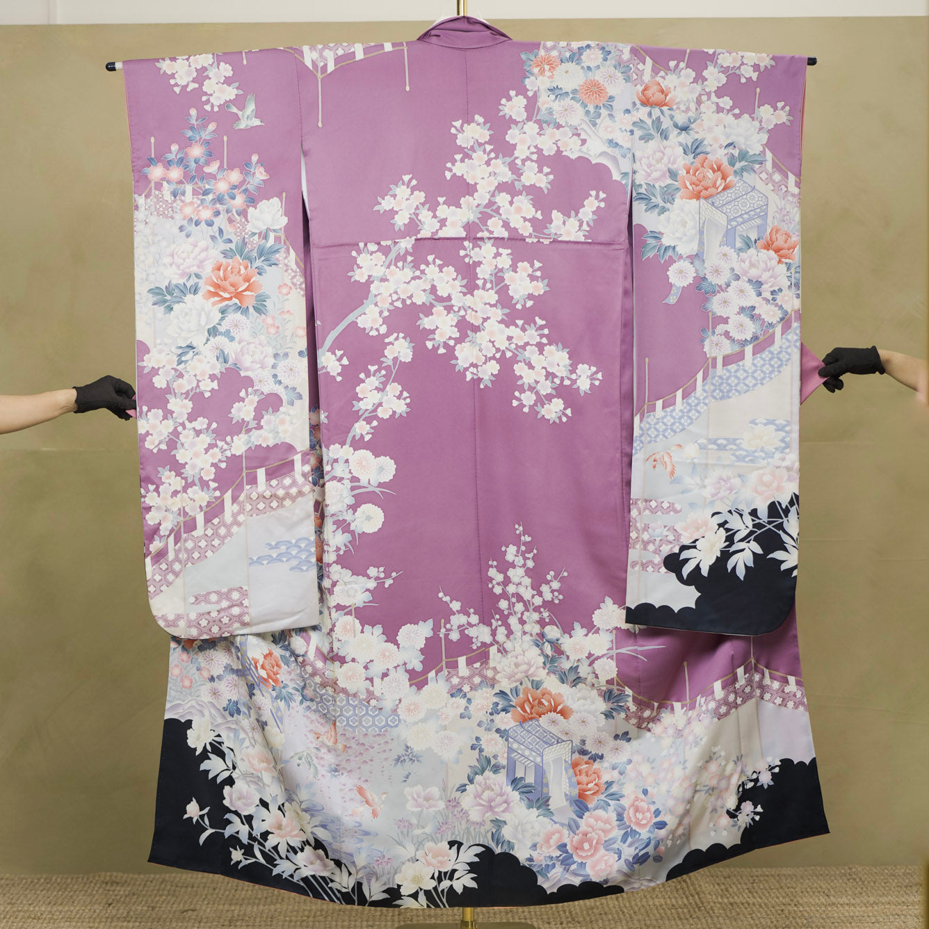 Premium Sho Fabric: 0810_09 | Mauve Plum Spring