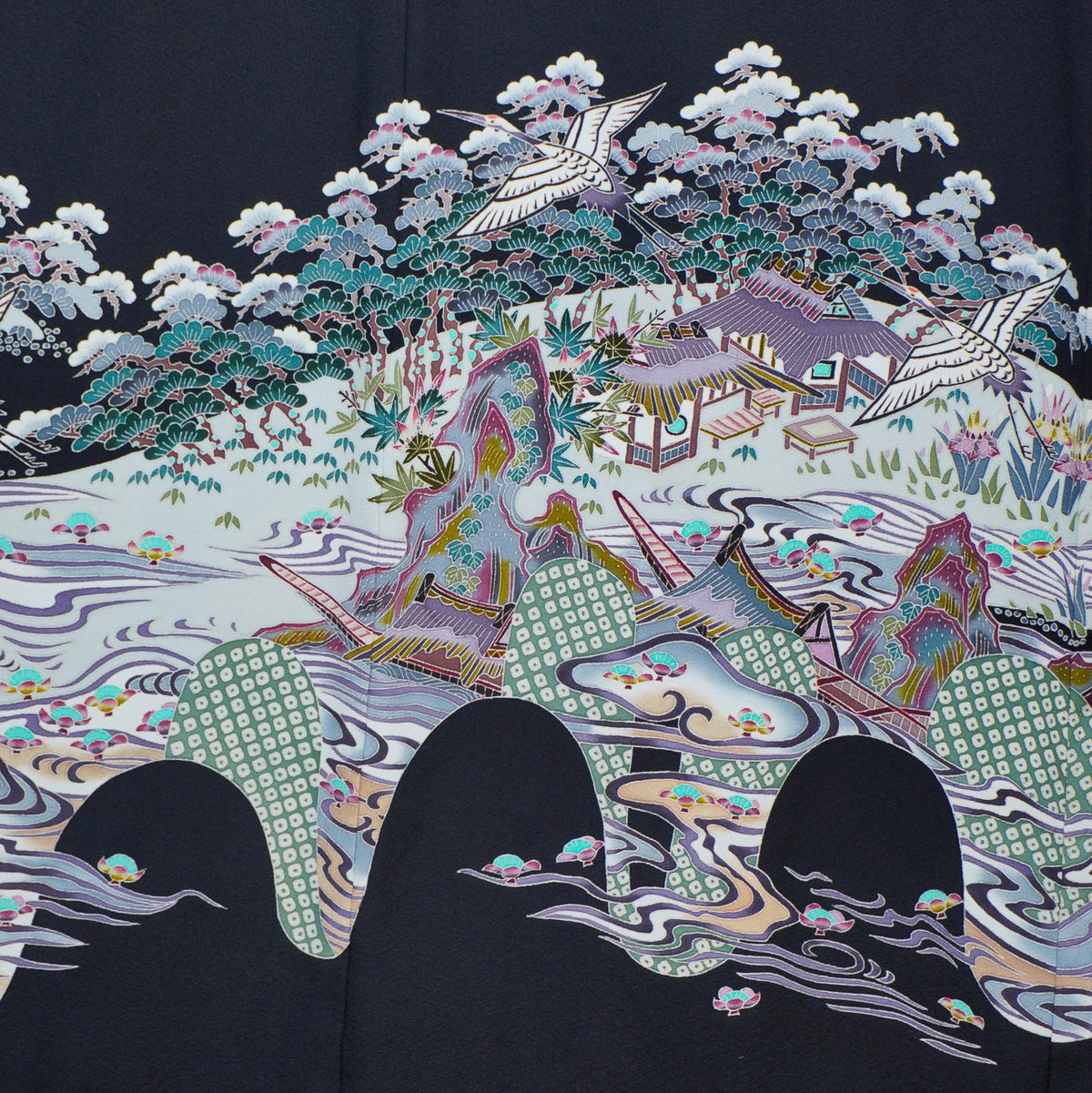 Chiku Fabric: 0820_13 | Silver Cascade