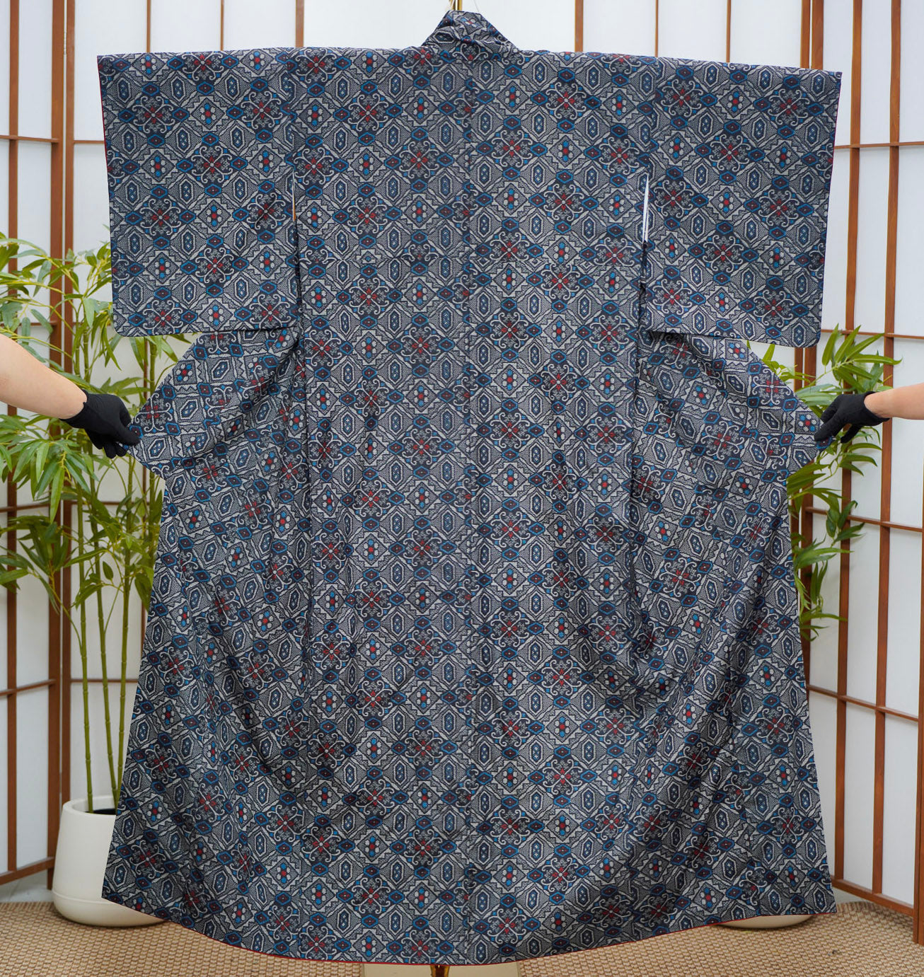 Premium Oshima Fabric: Samurai_0625_05 | Rustic Night