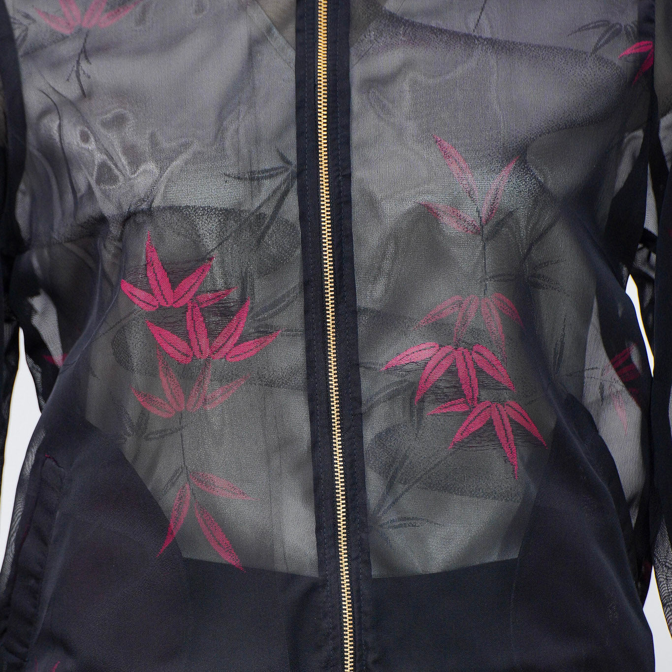 Premium On-hand: Black See-through Bomber Jacket | BJ8137M | XLA