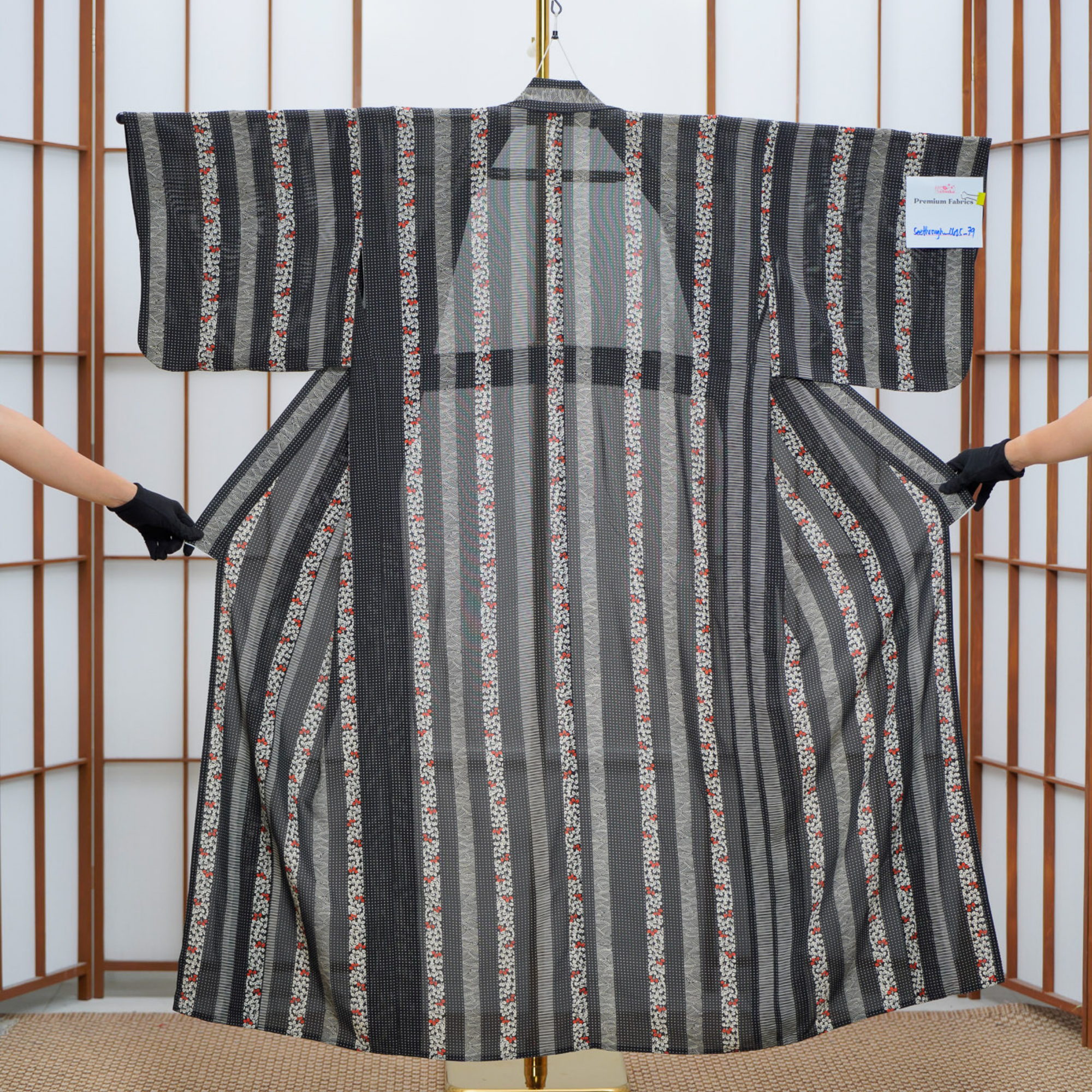 Premium Seethrough Fabric: 0625_79 | Playful Pillars