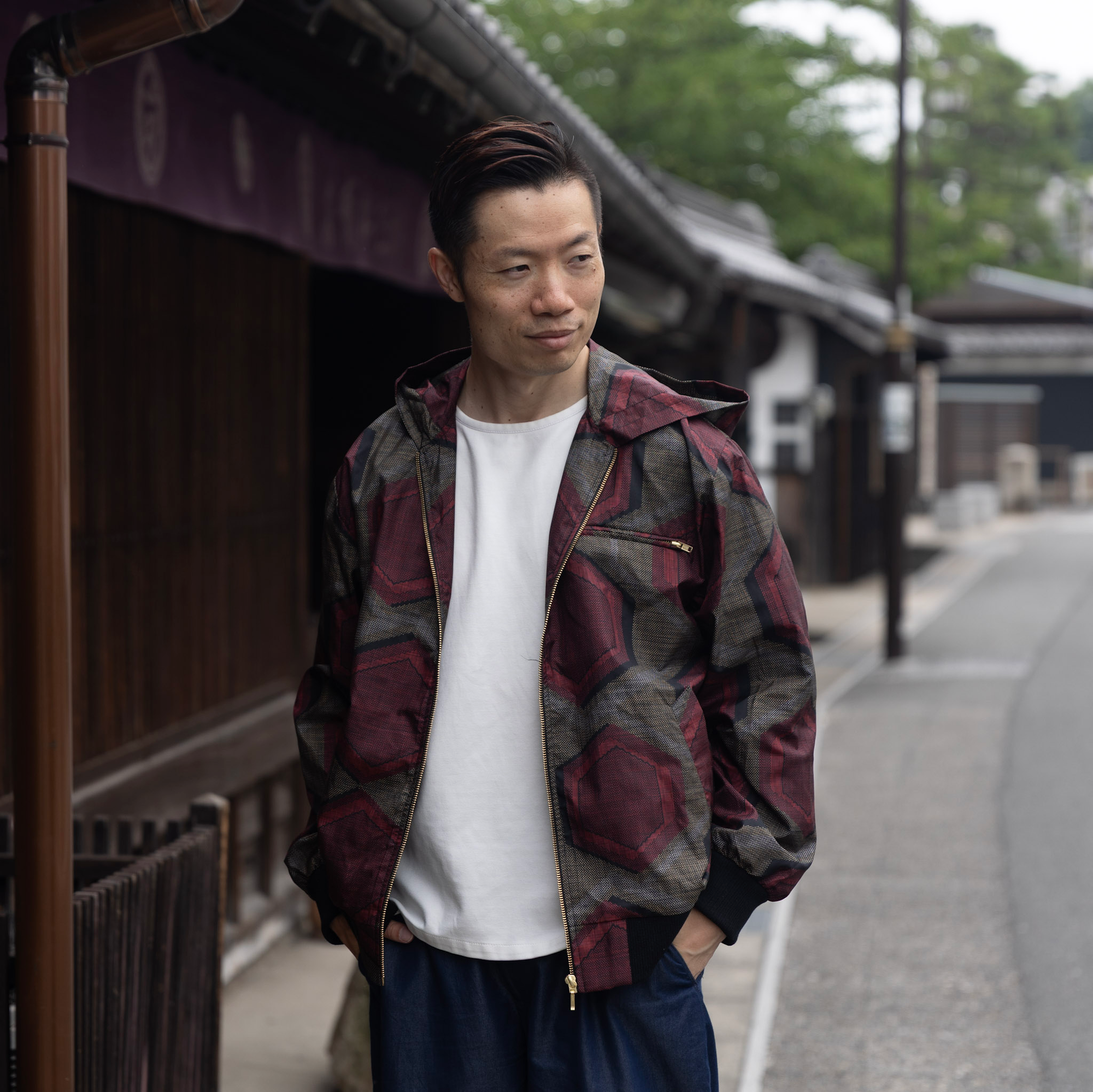 Premium On-hand: Red Loose Fit Oshima Men's Bomber Jacket | LBJ8054 | L -mtss