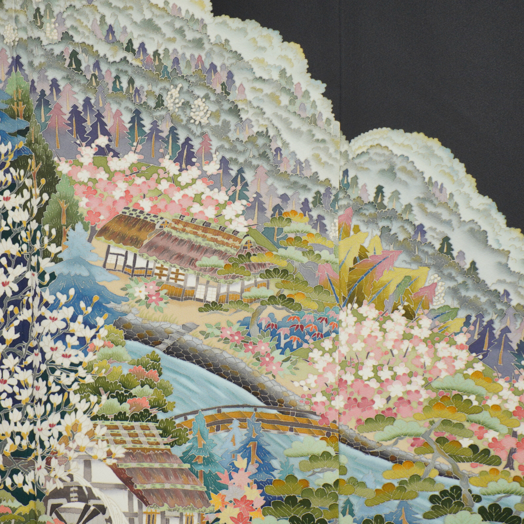 [Kaga Yuzen] Premium Sho Fabric: 0603_04 | Enchanted Hamlet