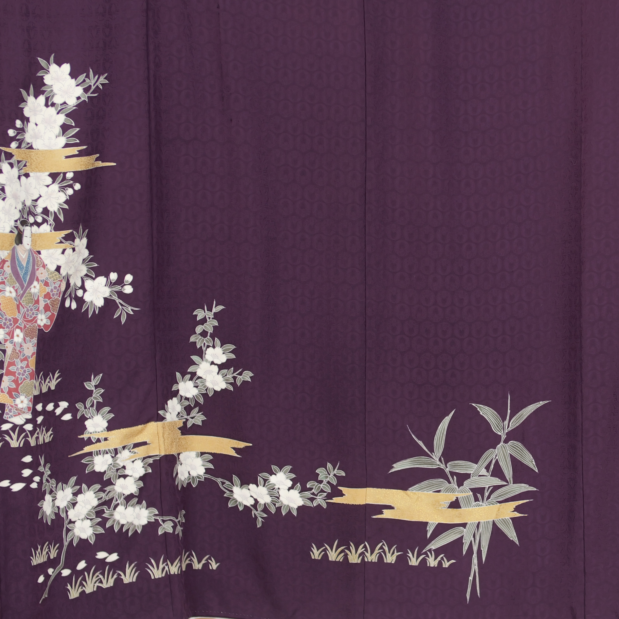 NALB Fabric: 0126NALB-08 | Violet eggplant flowers