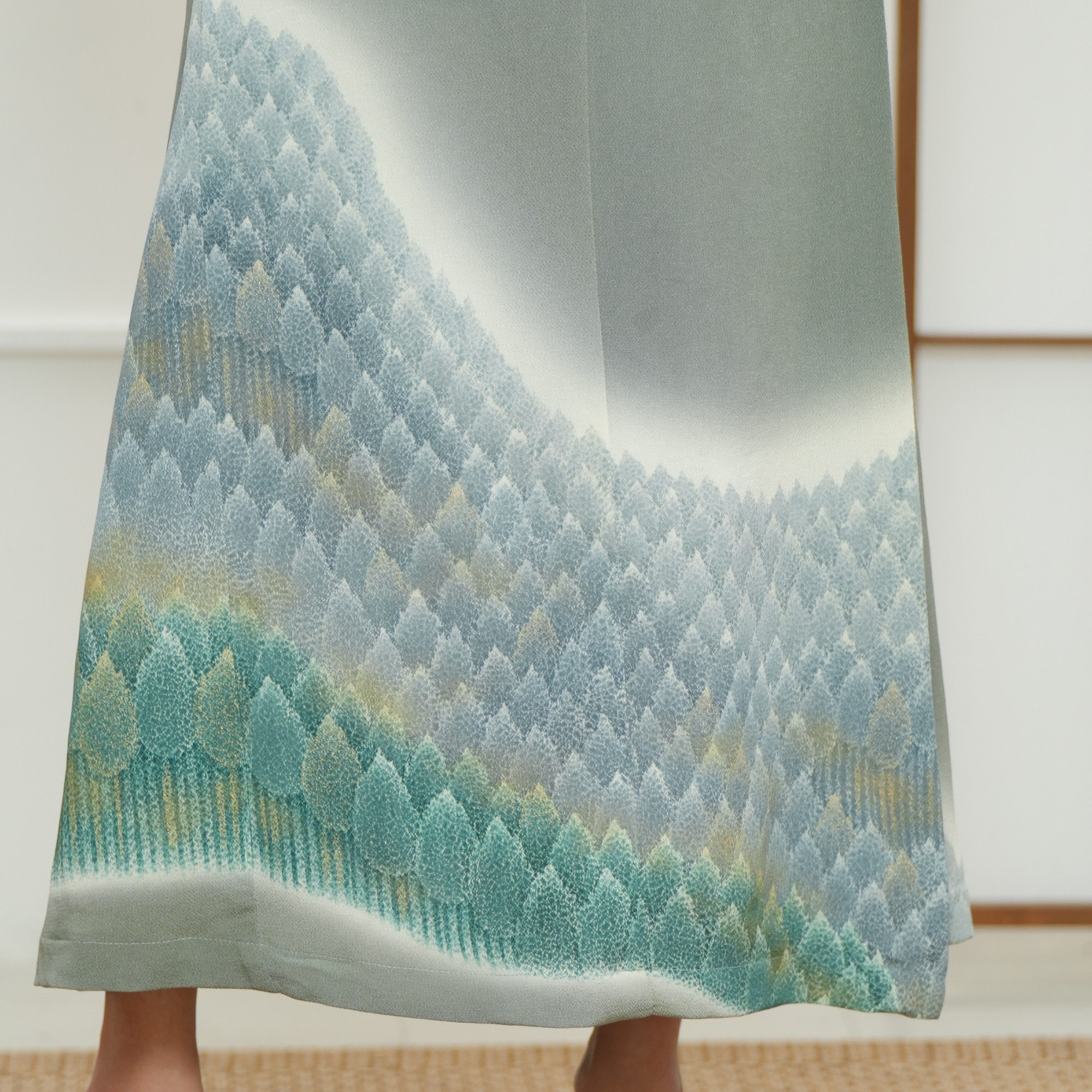 🎉 Premium On-hand: Green Wrap Skirt | WS7560Y | 1P - Yuzen! Mimi’s fave!