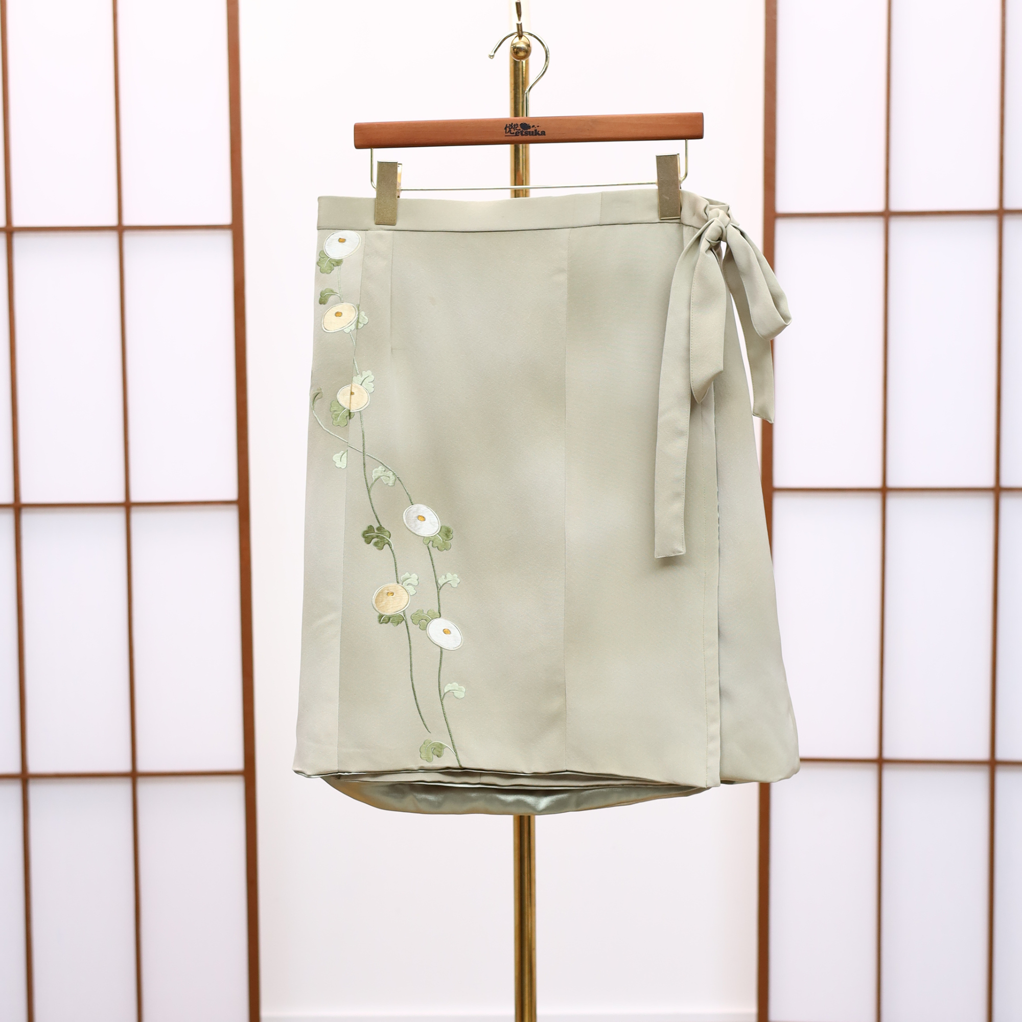 On-hand: Green Summer Wrap Skirt  | SWS7118Y | 2T