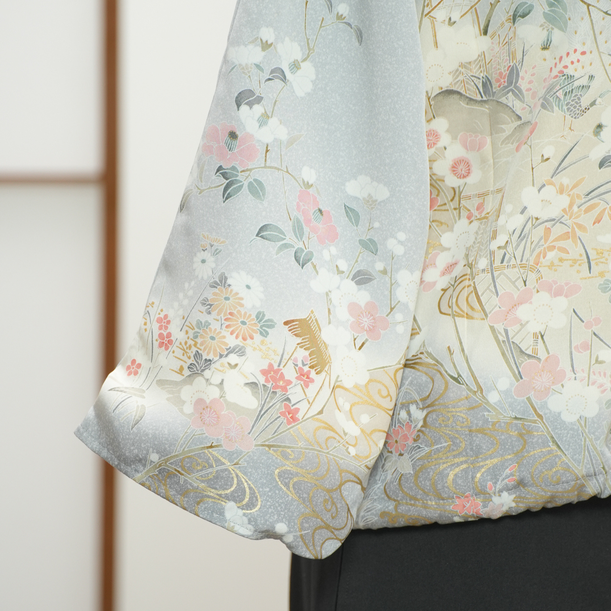 Premium On-hand item: Lavender Kodomo Hoodie | HK7786Y - Yuzen with gold painting