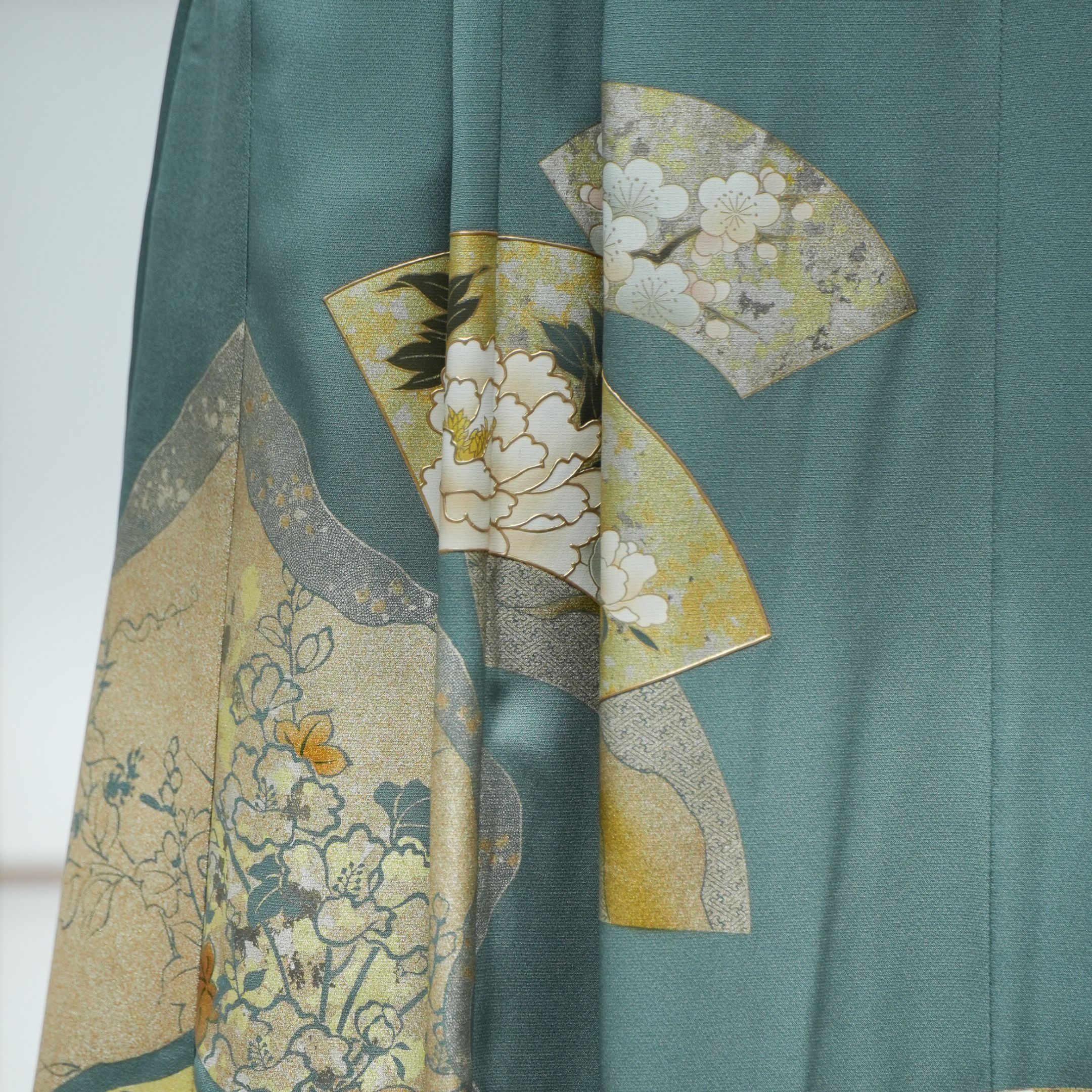 Premium On-hand: Emerald color Hanbok Skirt | HS7082 | 2P