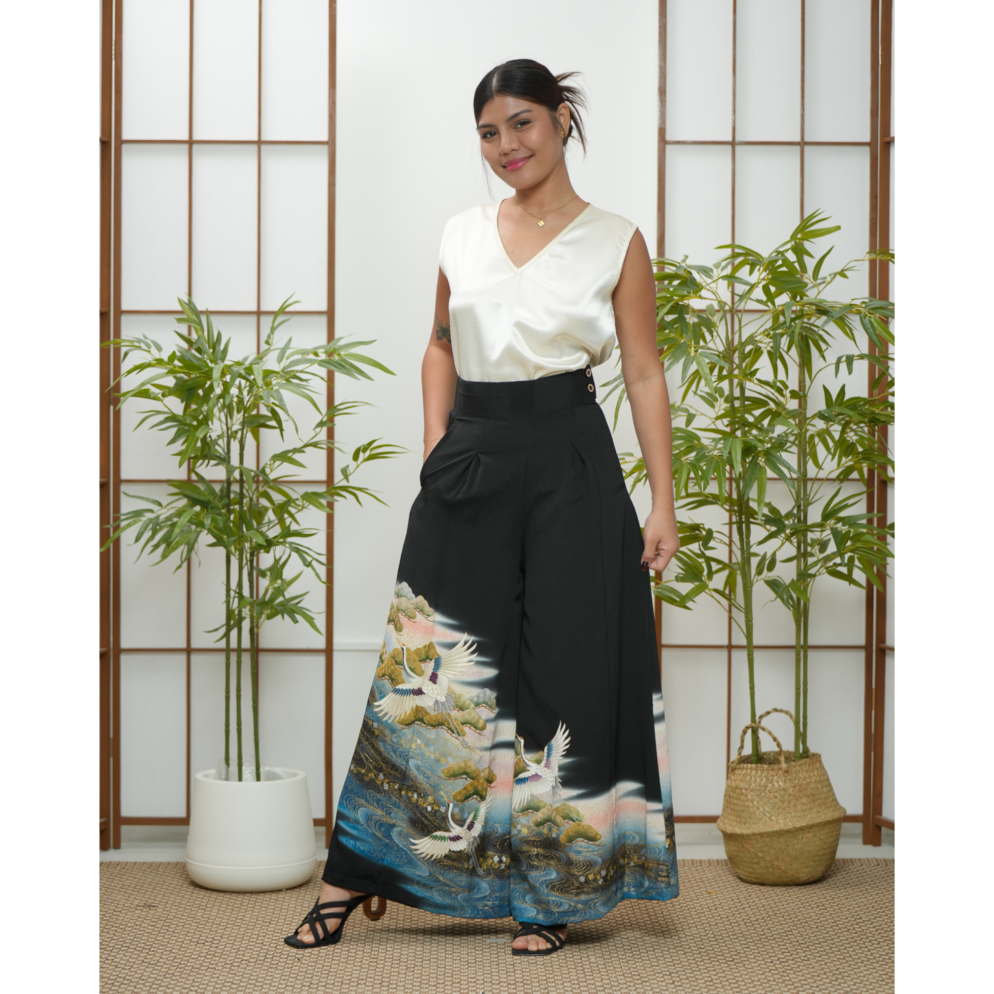 Premium On-hand: Black Palazzo Pants | LA | PP7335A