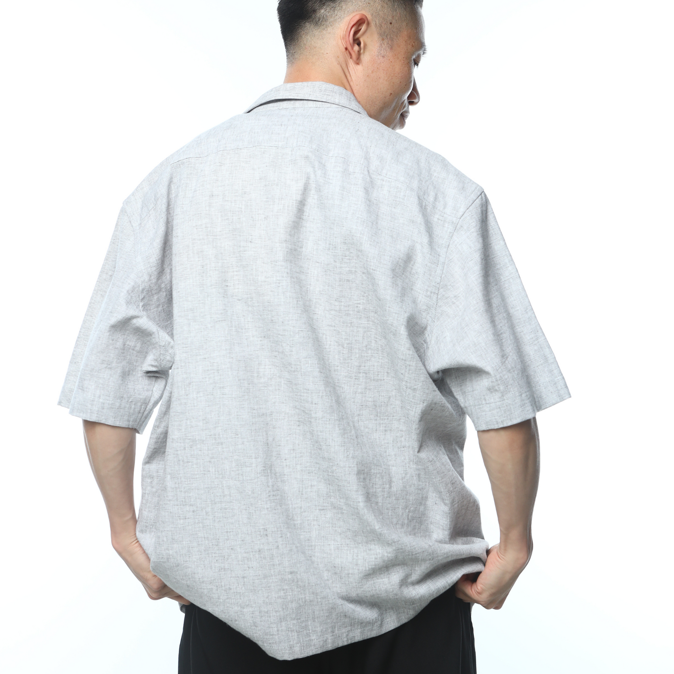 On-hand: Men's Linen Polo Gray, Harry Size (XL)