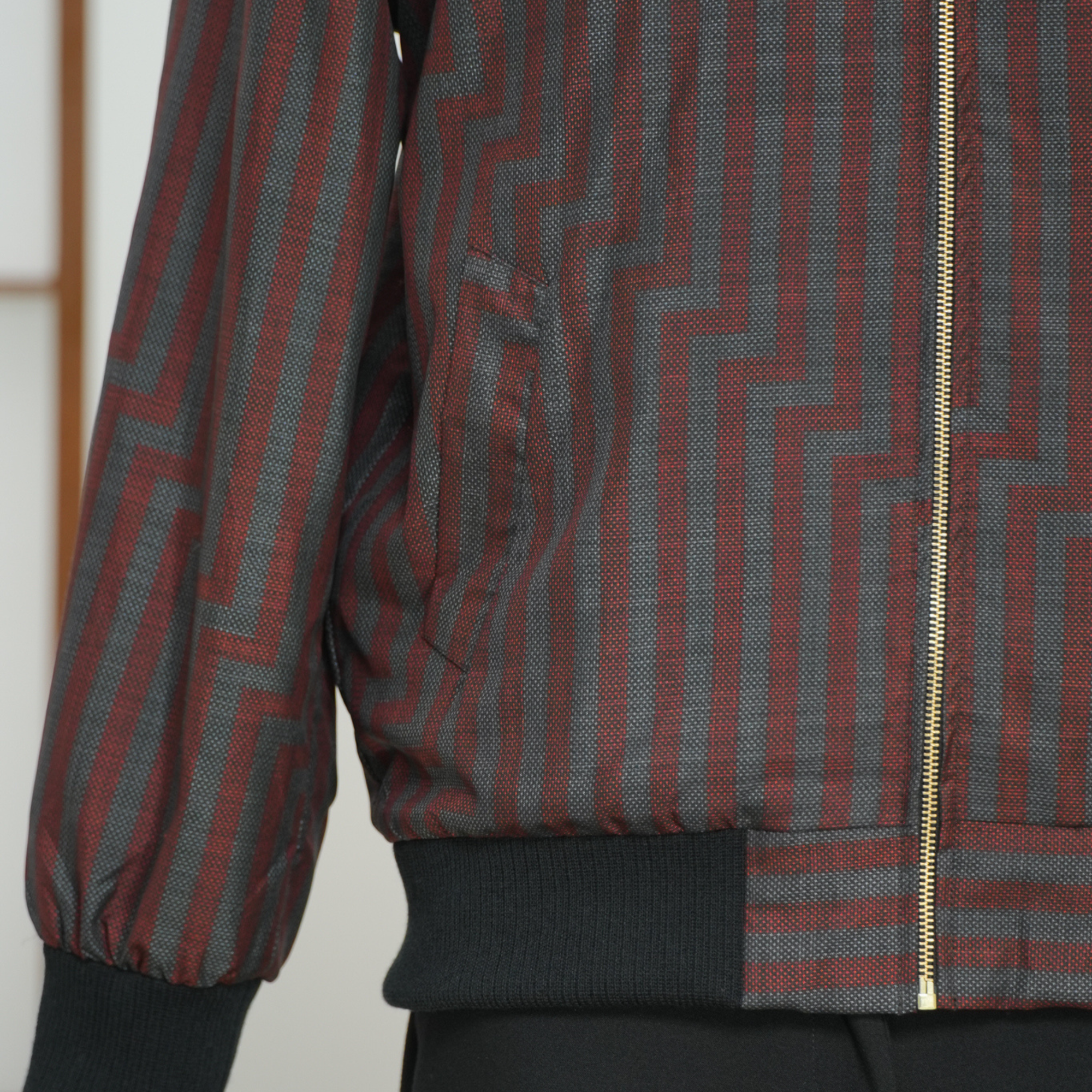 Premium On-hand: Red Loose Fit Oshima Men's Bomber Jacket | Large | LBJ7858M